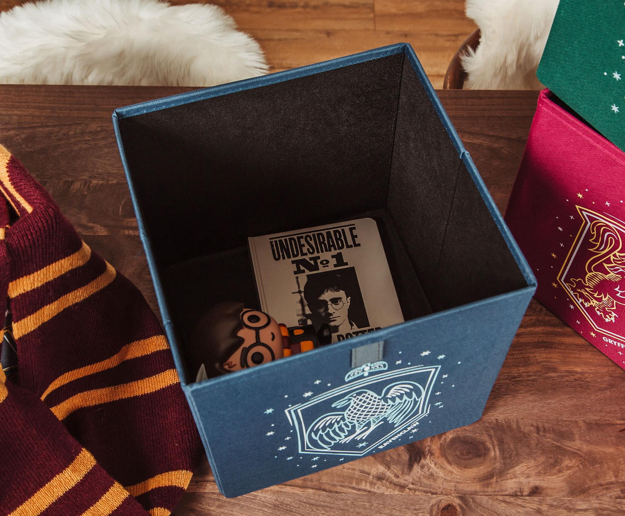 Harry Potter Hogwarts Houses Storage Bin Cube Organizers (Multi-Color, 11 in, Set of 4) ctxfg