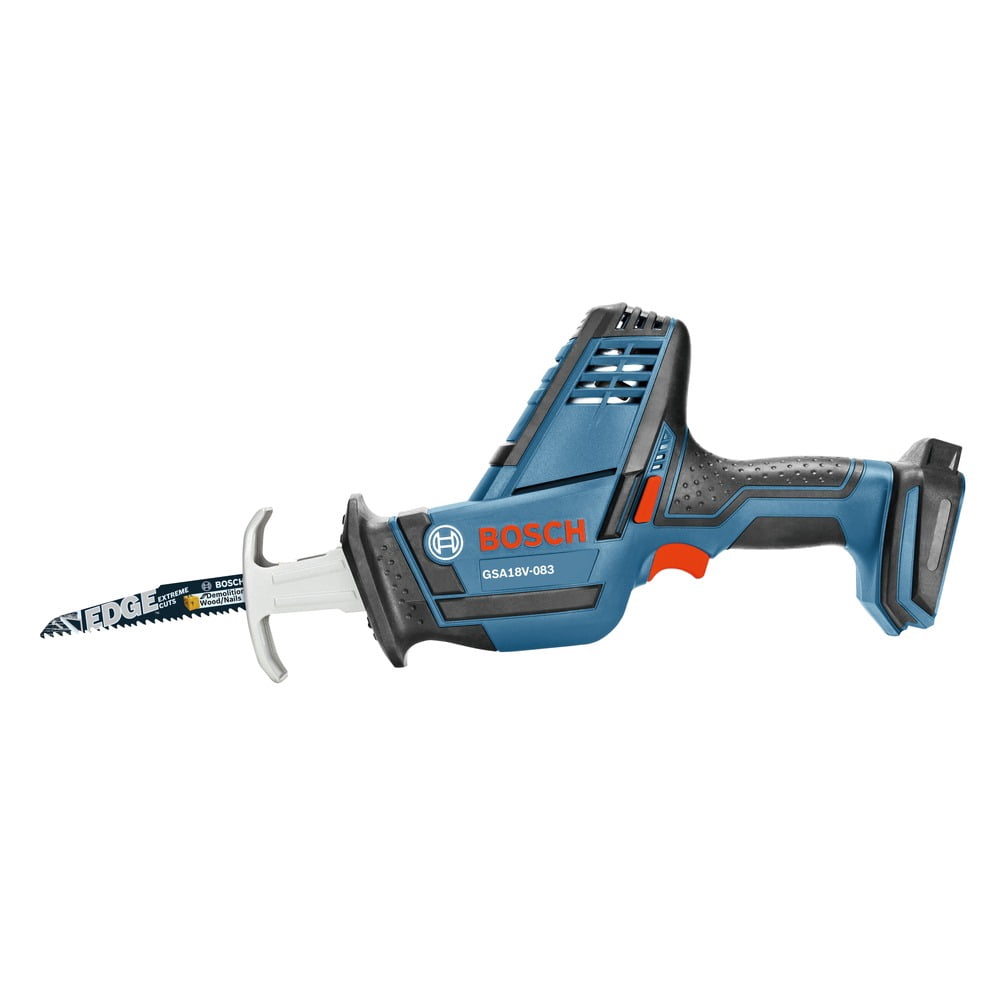 Bosch 18V Cordless Compact Reciprocating Saw, Variable Speed Trigger, LED Light (Tool Only, Refurbished) (15.75 in) 4g4lt