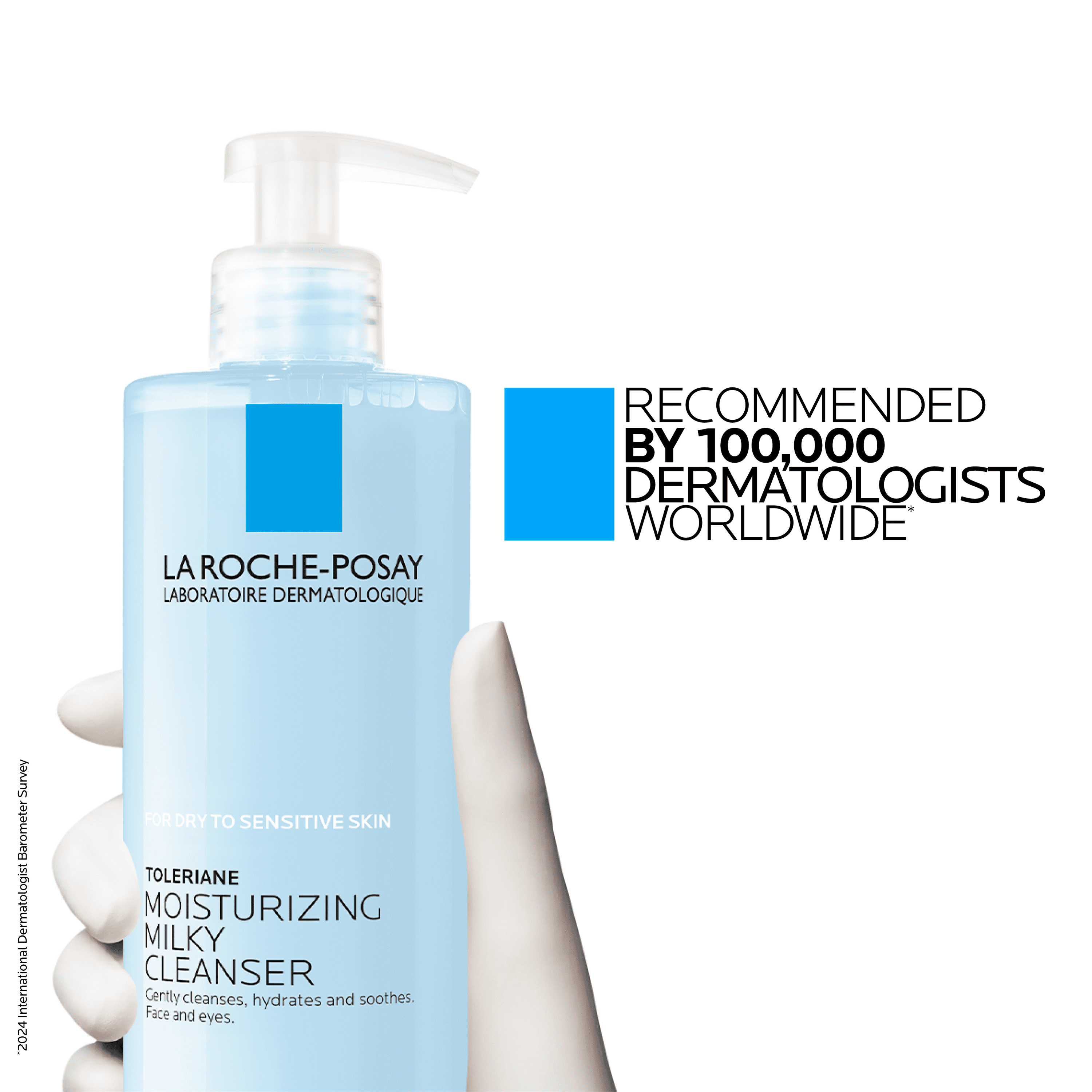 La Roche-Posay Toleriane Moisturizing Milky Facial Cleanser for Dry and Sensitive Skin (13.5 fl oz) s0jga