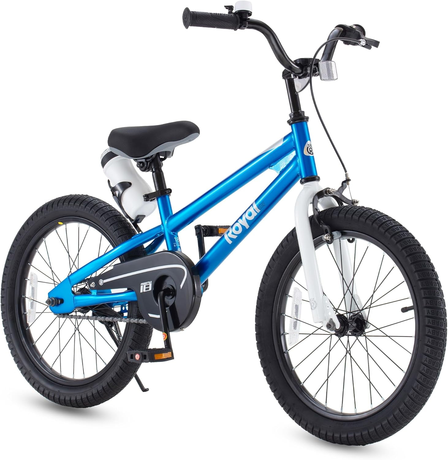 Royal Baby Freestyle Kids Bicycle for Boys and Girls (Blue, 18 in) pb51h