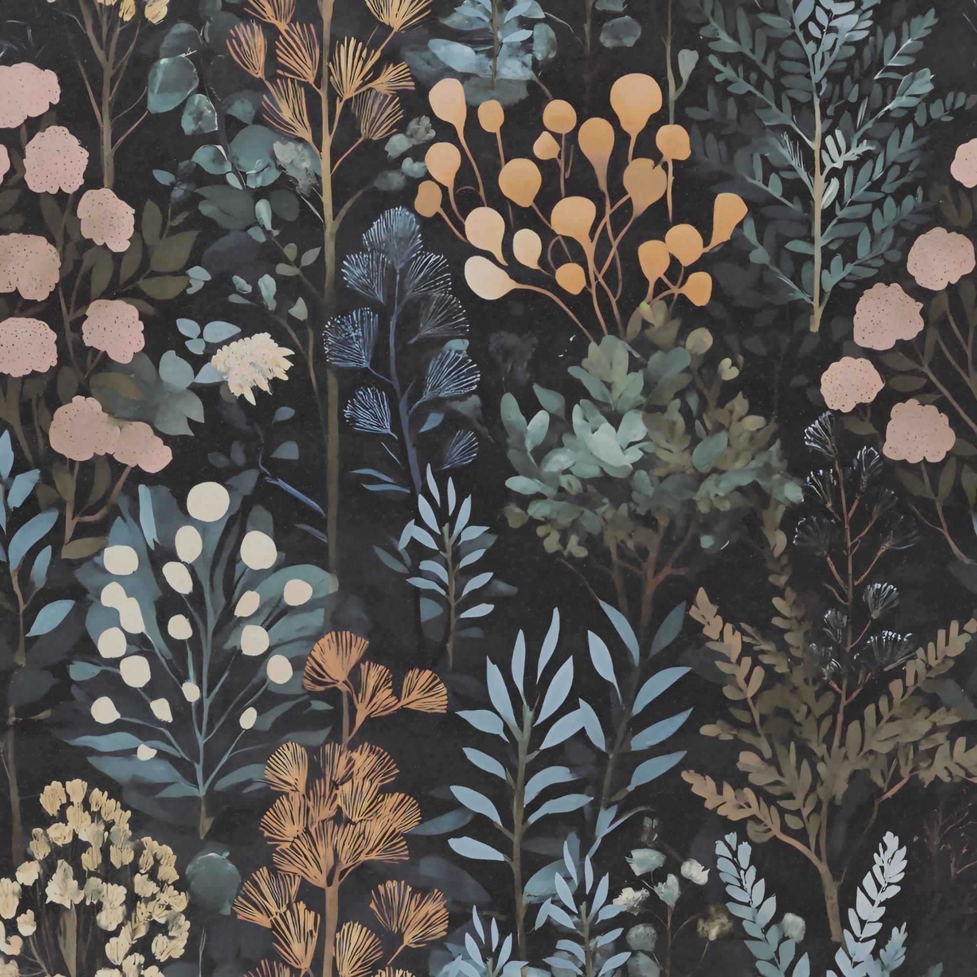 UMIGGEE Floral Peel and Stick Wallpaper, Self-Adhesive Contact Paper for Furniture Renovation (Black, 17.3 in x 118 in) z6949
