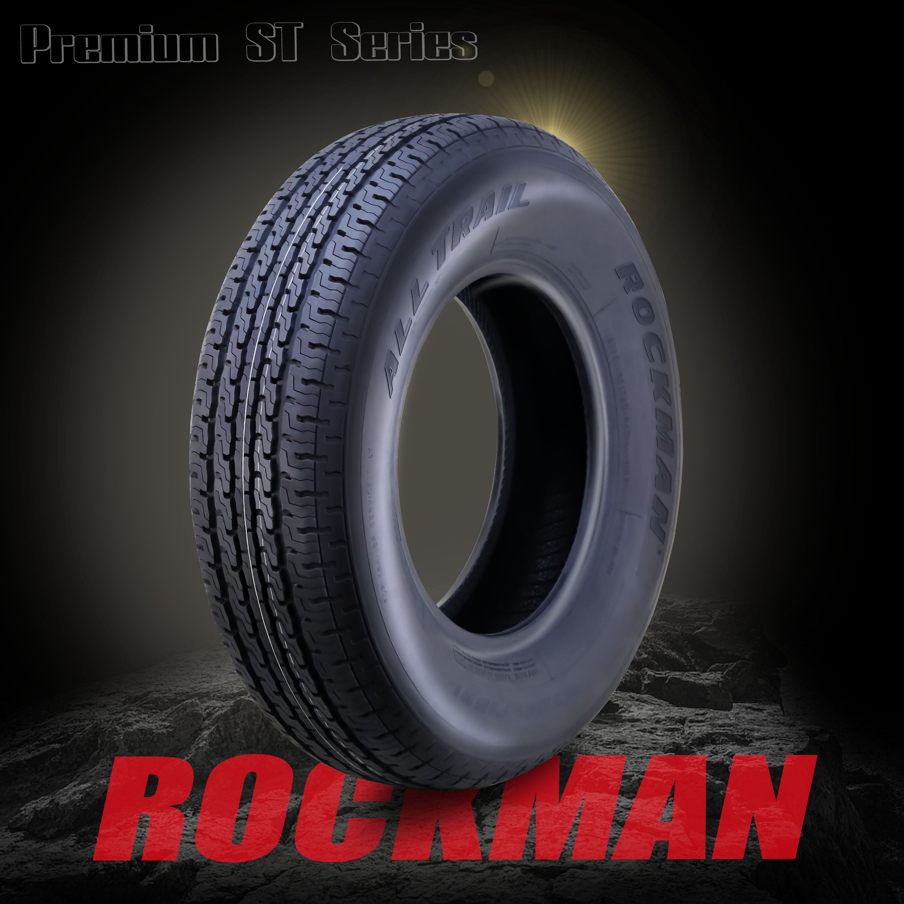 ROCKMAN ST175/80R13 Trailer Tire and Wheel Assembly (White Spoke, 8-Ply, 5 Lug on 4.5 in PCD, Set of 2) zzli1