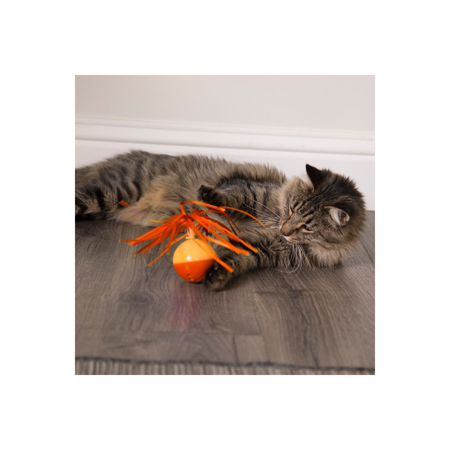 SmartyKat Twirly Top Electronic Motion Ball Cat Toy (Blue, 1 Count) 9s2sn