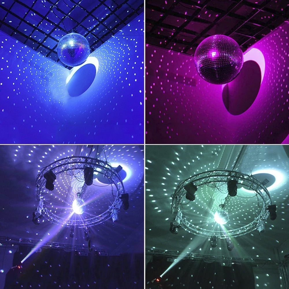 Vensio Glass Disco Mirror Ball Reflective Rotating Hanging Party Decor (8 in) jgaiz