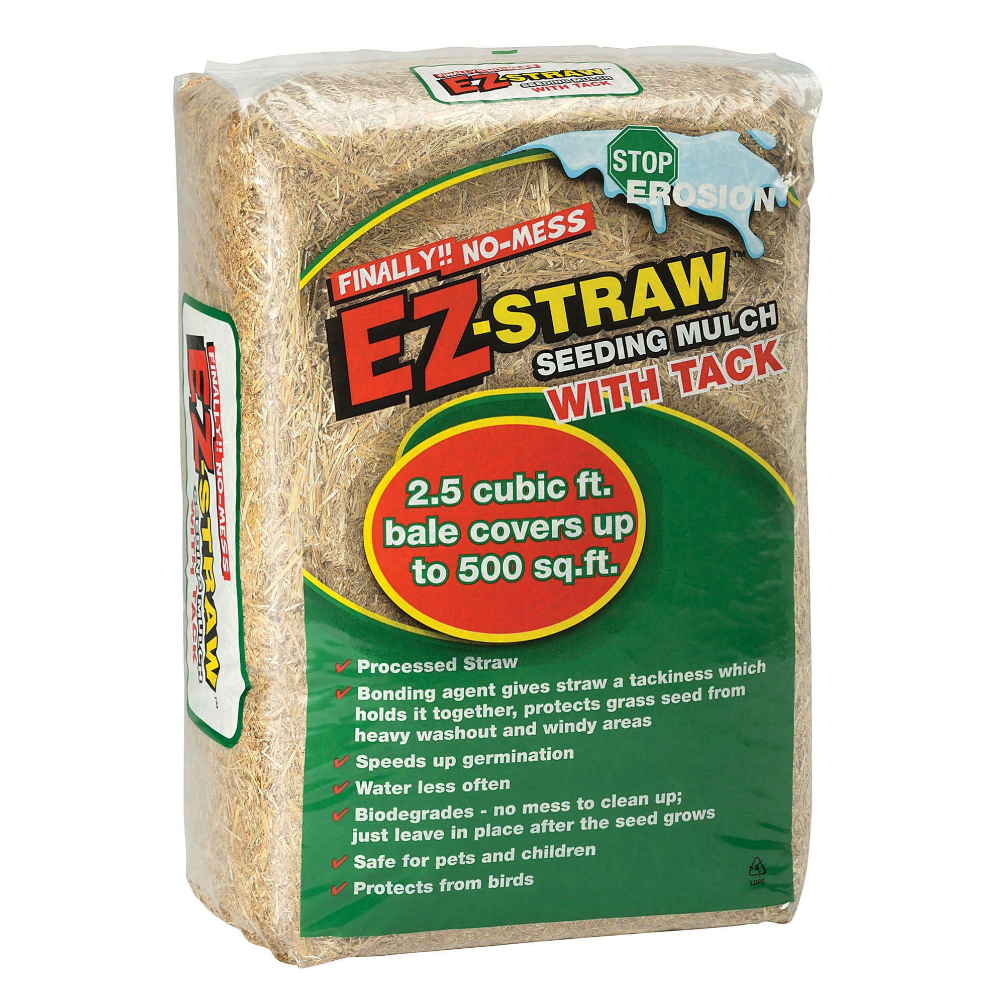 Rhino Outdoors EZ Straw Seeding Mulch with Tack (Yellow, 2.5 cu ft) zcs9h