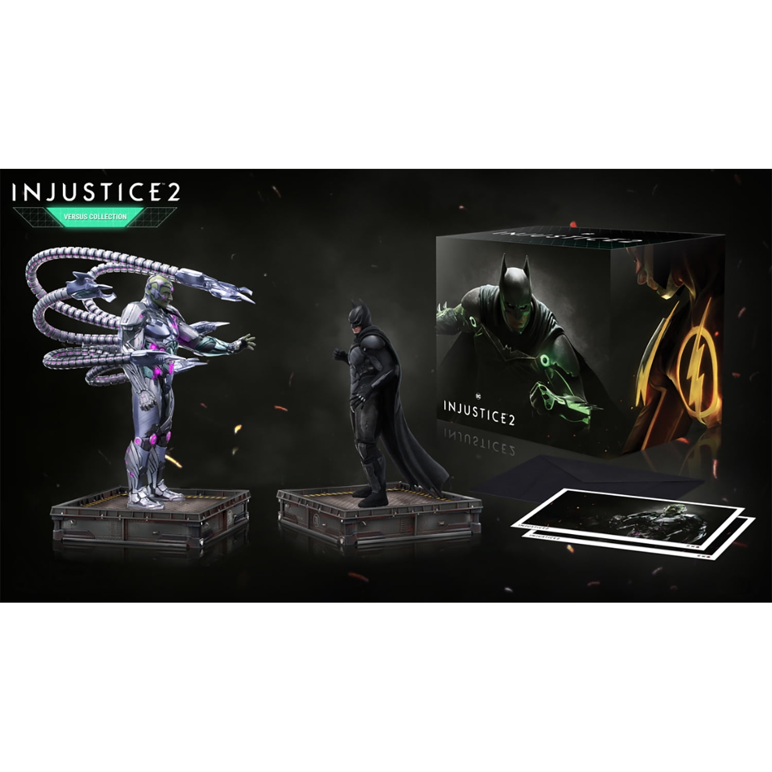 Triforce Injustice 2 The Versus Collection Batman and Brainiac Statue Set (9.02 in and 10.98 in) 4u881