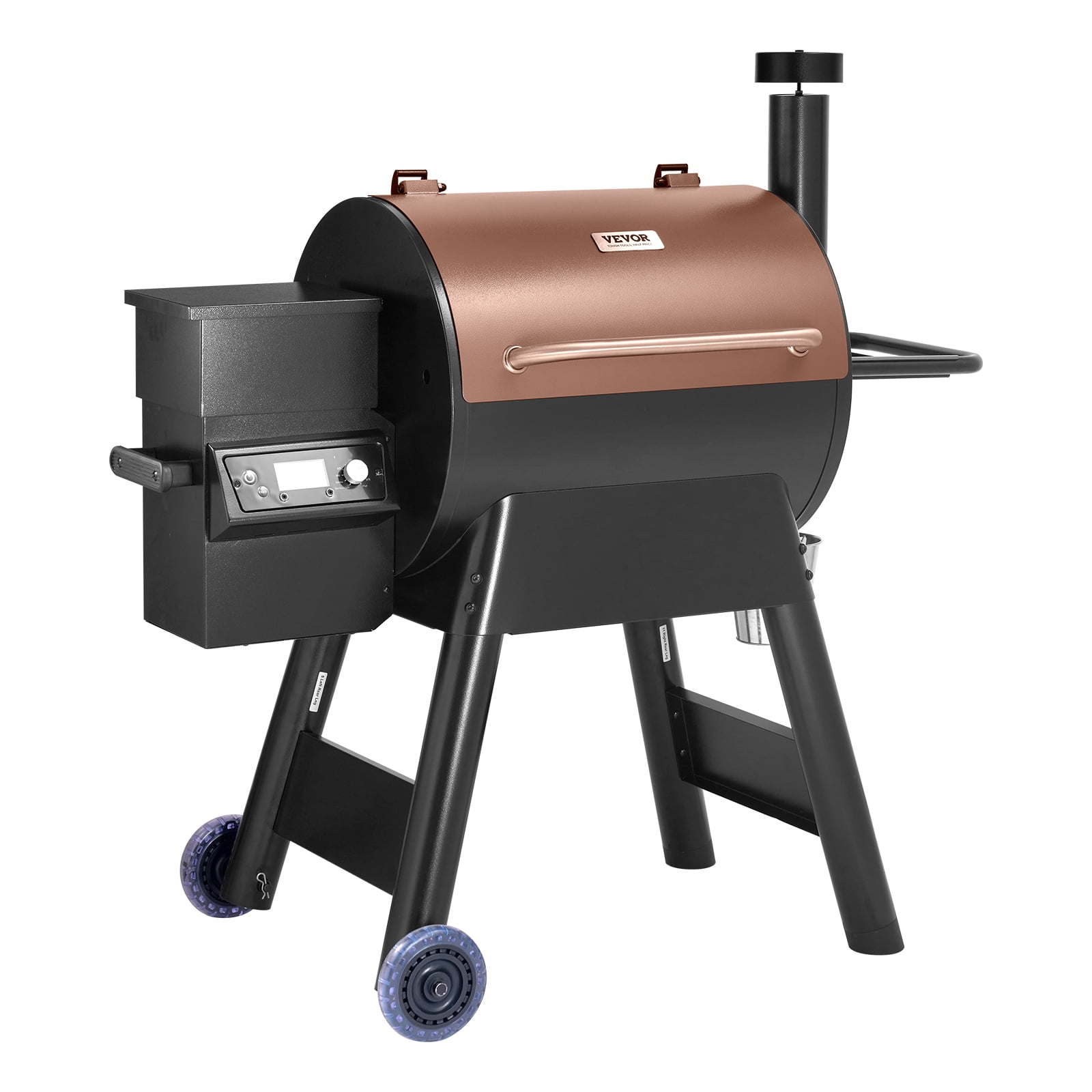 VEVOR Wood Pellet Grill Smoker, 8-in-1 Outdoor BBQ Grill with LCD Controller, 575 sq in Cooking Area (Black, 575 sq in) oqawb