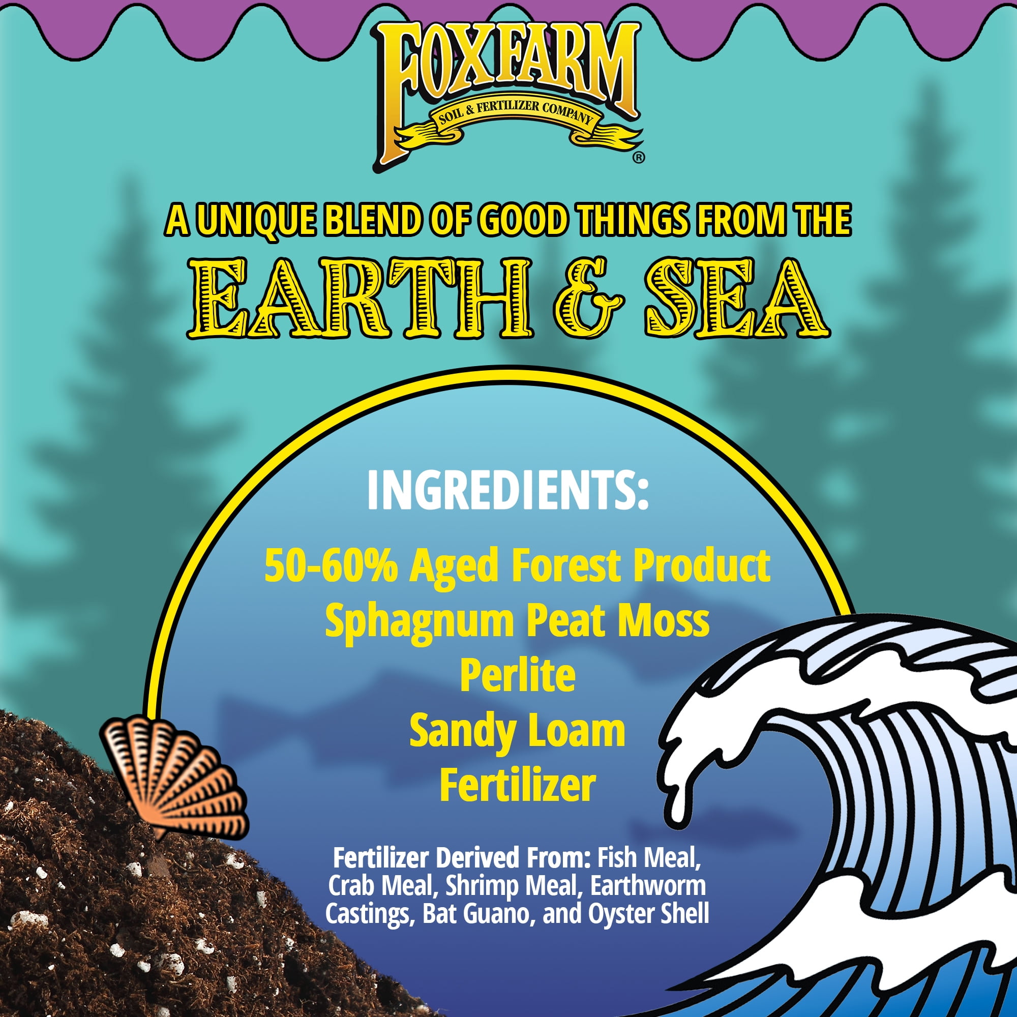 FoxFarm Ocean Forest Potting Soil (Organic, Nutrient-Rich Garden Mix, 12 qt) 7h0ur