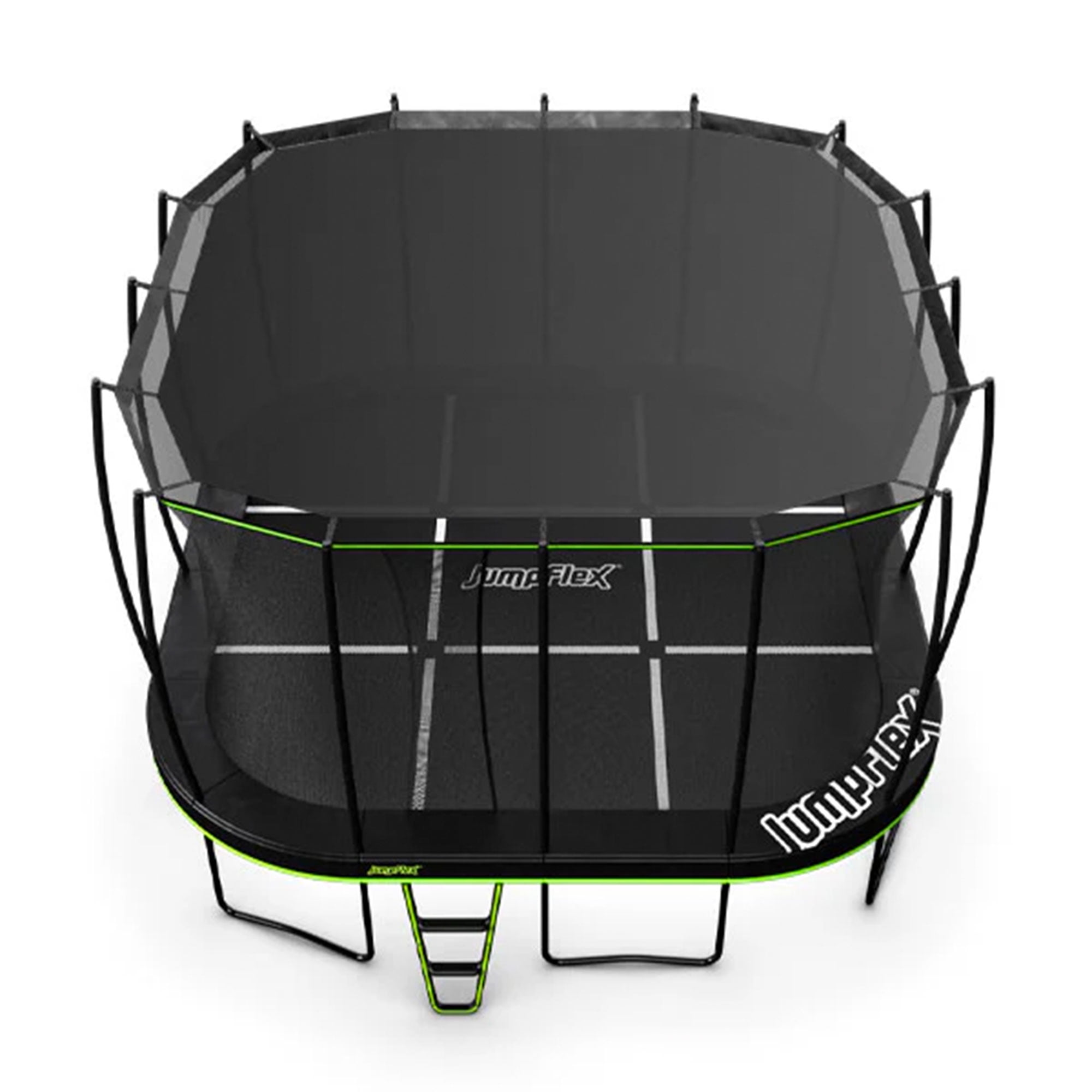 JumpFlex MEGA Outdoor Trampoline with SMARTSHADE Canopy (Black, 19 ft) anaoa