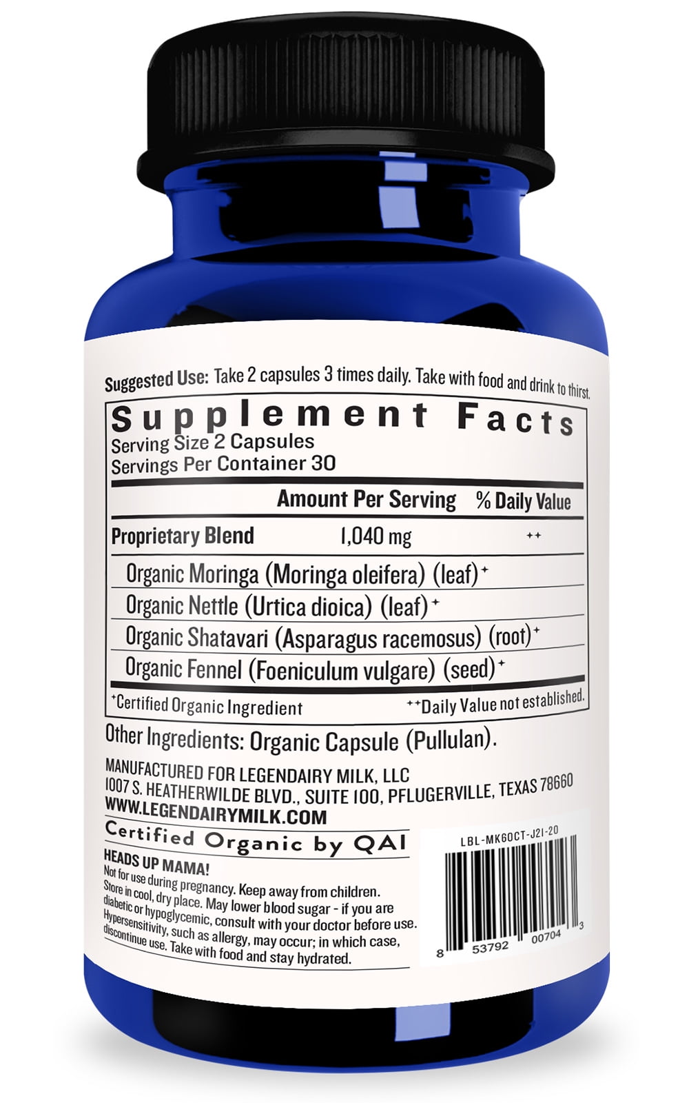 Legendairy Milk Milkapalooza Organic Lactation Supplement for Breastfeeding Support (60 Count) 05t3d