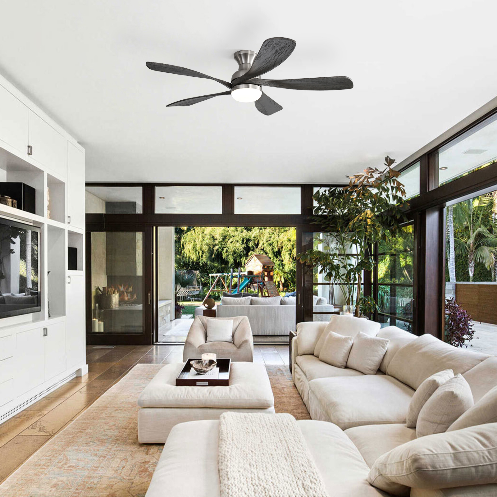 Sofucor 52 in Modern Ceiling Fan with LED Light and Remote (Black, 52 in) 5i6kl - Image 4
