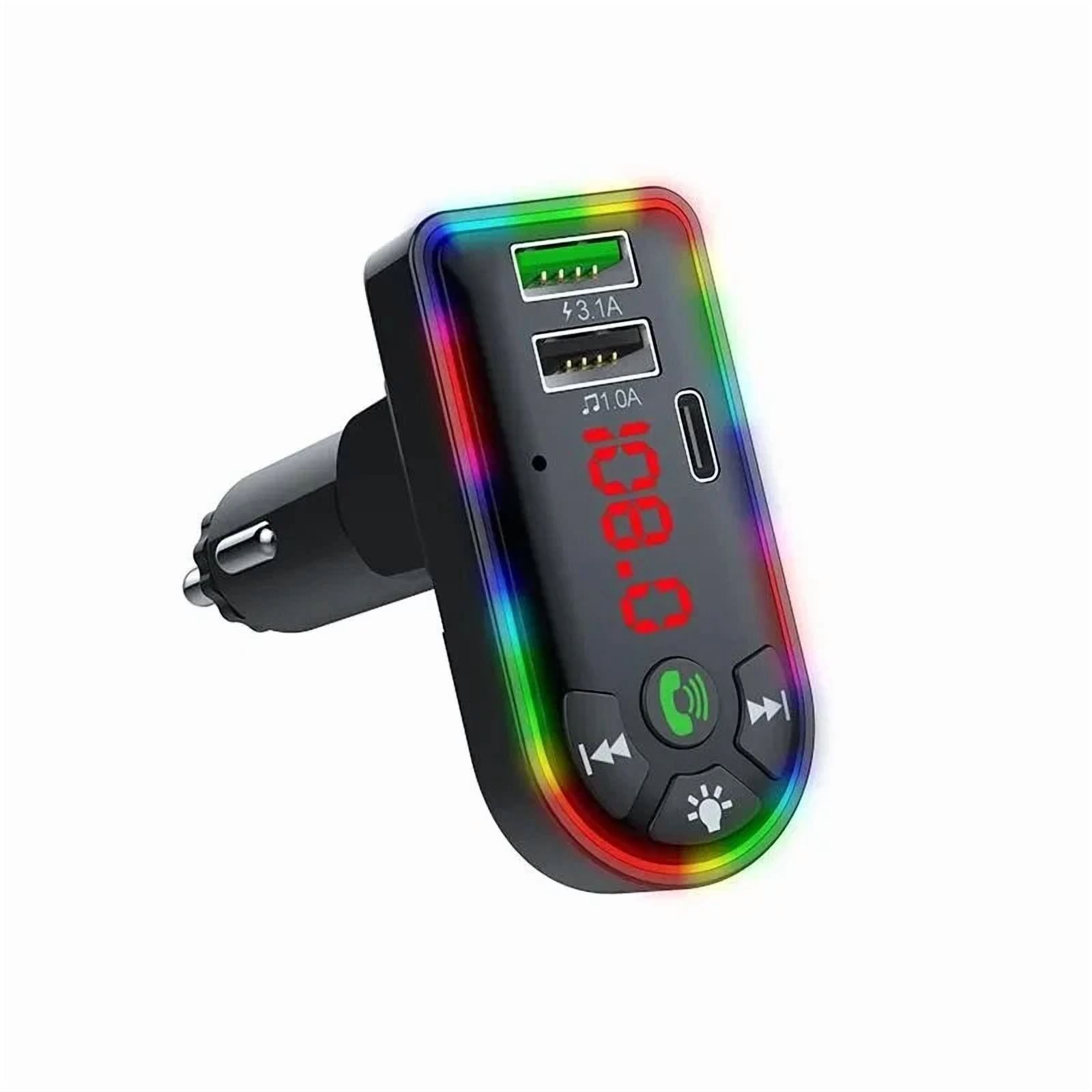 Rhea Car F7 Bluetooth FM Transmitter with Dual USB and Type-C PD Quick Charging Ports r9nx2