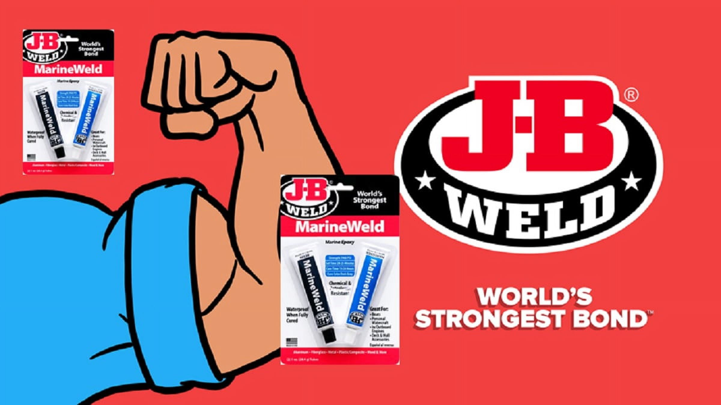 J-B Weld 8272 MarineWeld Epoxy Adhesive (Grey, 2 oz) y0hc0 - Image 7