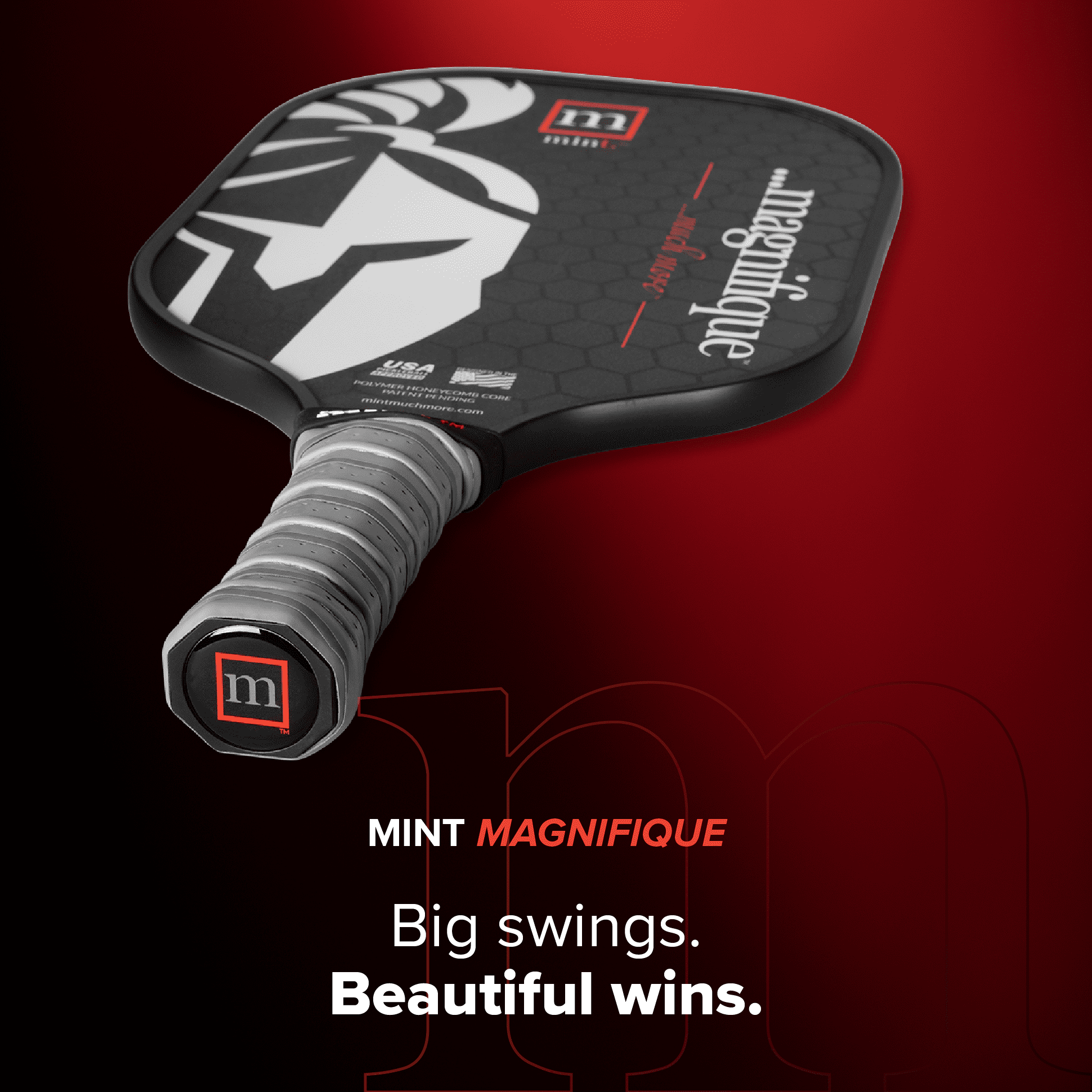 Mint Sport Magnifique Pickleball Paddle (Black, 8.1 oz) 4sfi4