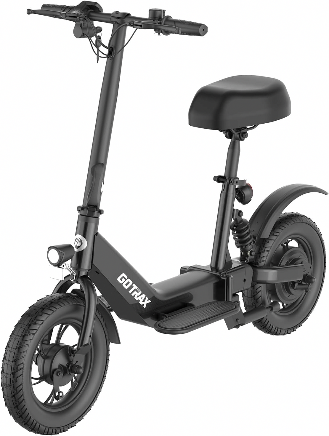 GOTRAX Aero Foldable Electric Scooter with Seat for Teens and Adults (Black, 15.5 MPH) ii8dp