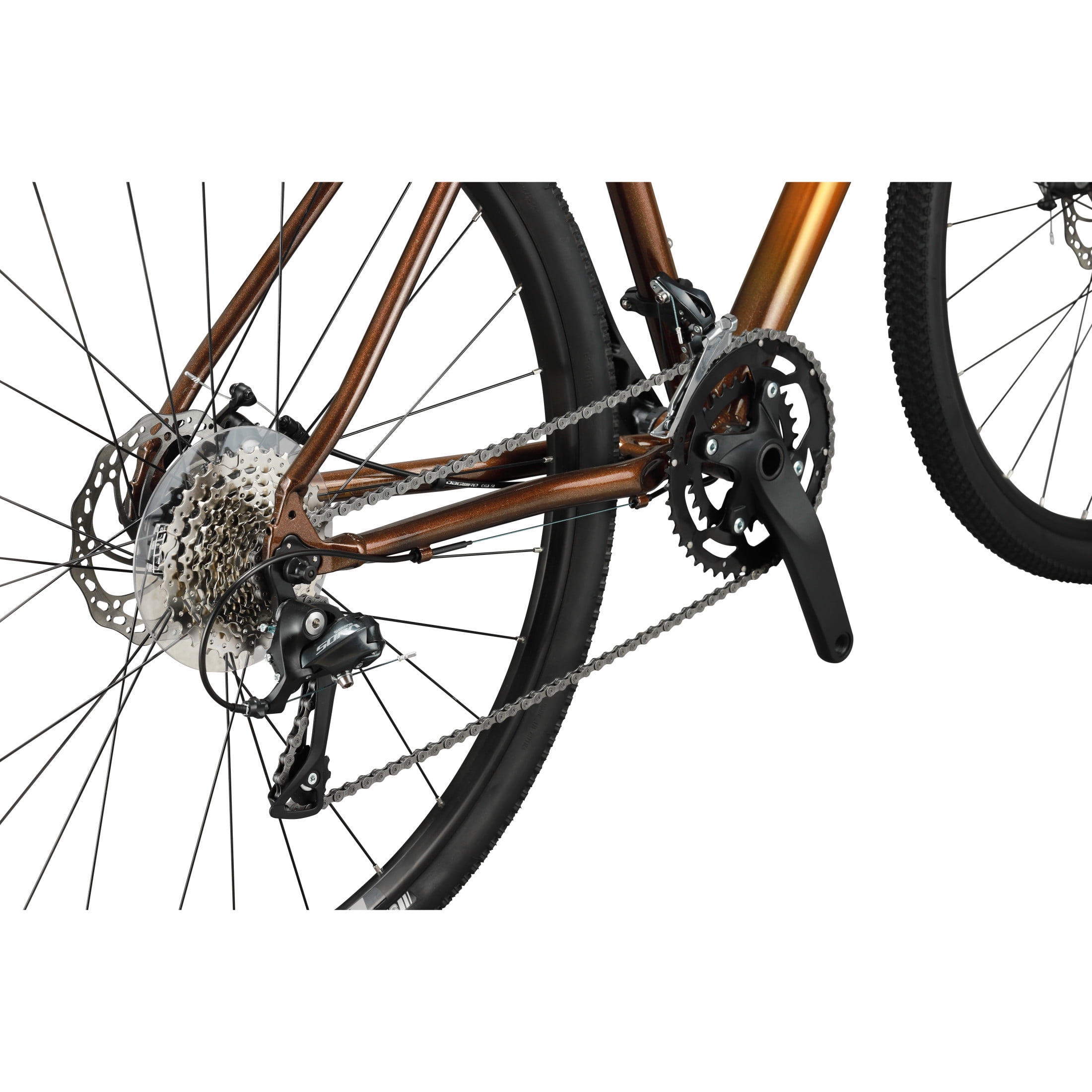 Mongoose Guide Sport Gravel Bike, 18-Speed All-Terrain Road Bicycle (Copper, 700c Wheel) ys9p6