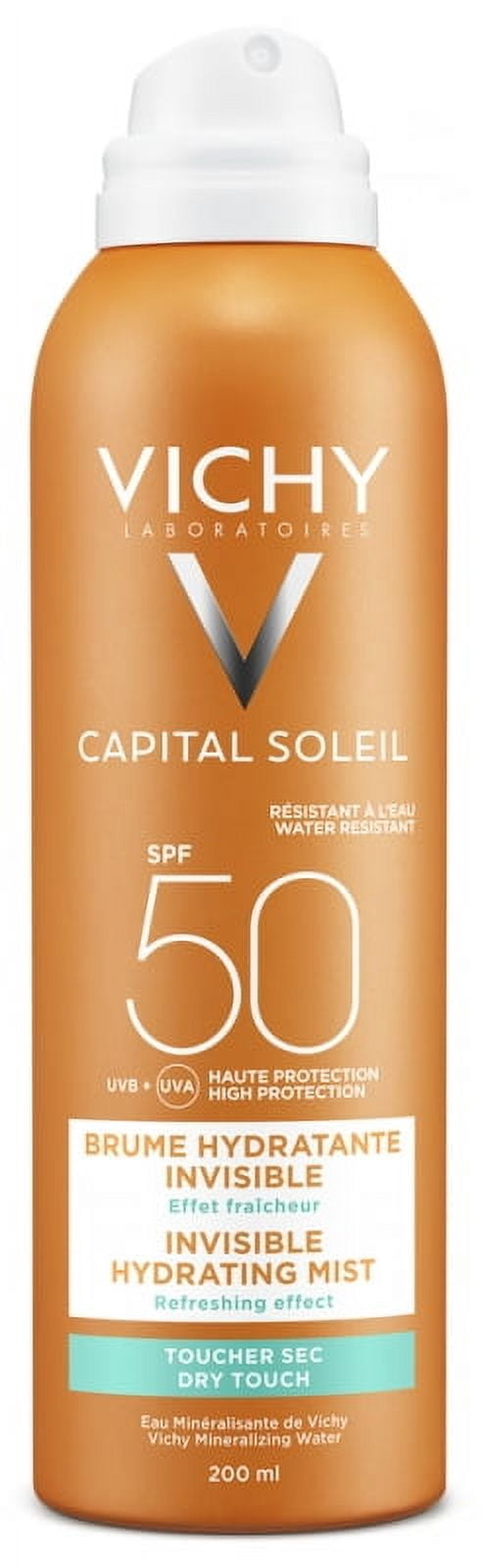 Vichy Capital Soleil Invisible Hydrating Mist SPF 50 Broad Spectrum Sunscreen (Clear, 6.7 fl oz) uugqg