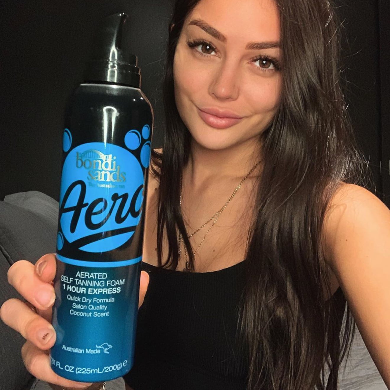 Bondi Sands Aero Express Self Tanning Foam, Lightweight Streak-Free Formula for Face and Body (7.61 oz) nlwzc