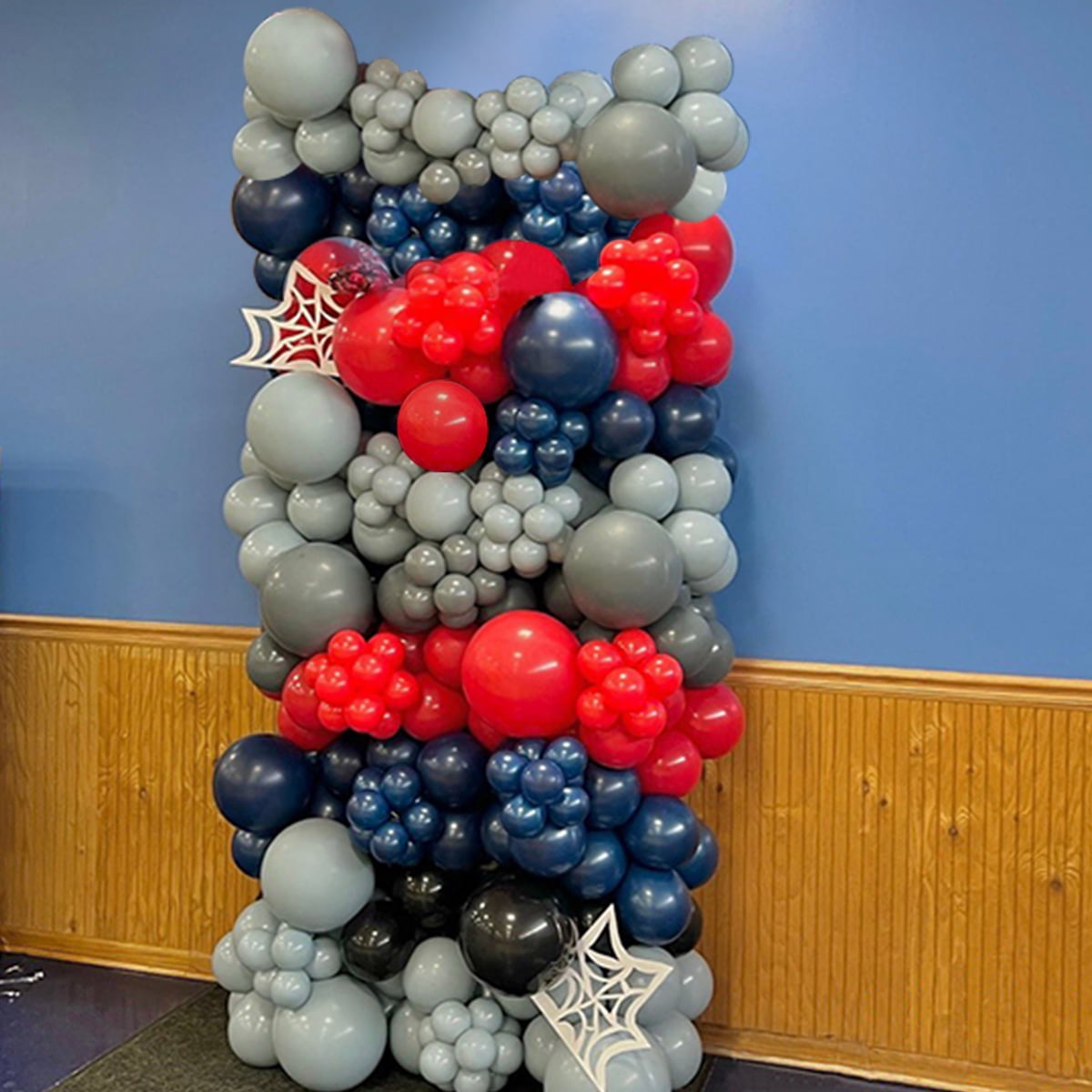 Beyondtrade 117pcs Balloon Garland Arch Kit for Party Backdrop Decoration (Blue, Black, Red, 117 Pieces) fg1x1