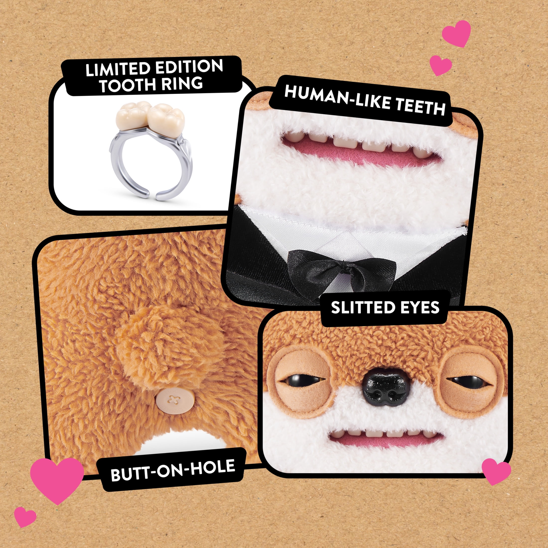 Fuggler Wedding Fuggs Plush Toy Set, Funny Ugly Monster Stuffed Animals (2-Pack, 9 in) bgynh