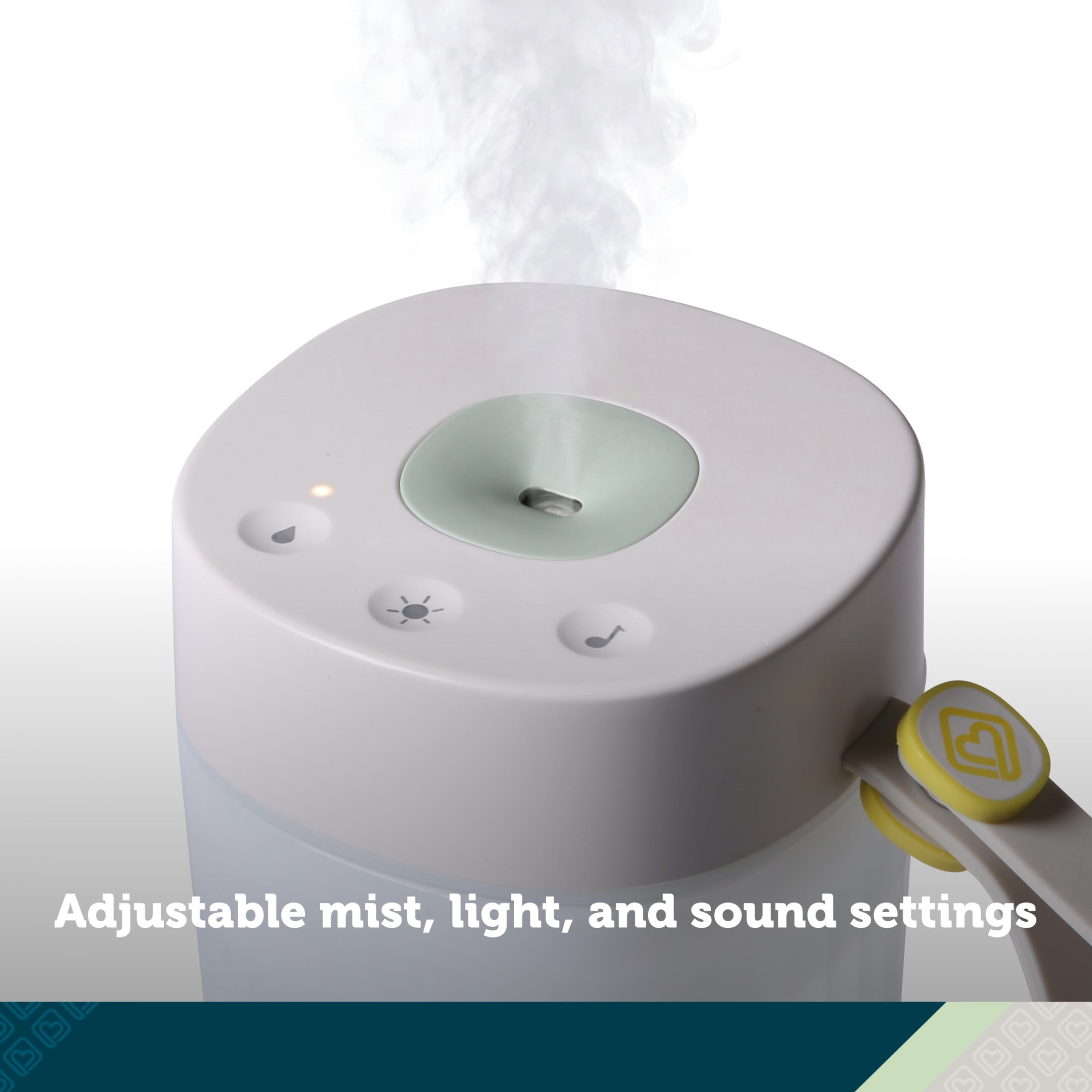 Safety 1st HumidiGlo 3-in-1 Portable Baby Travel Humidifier with Nightlight and White Noise (Soothing Sage, 20 fl oz) rcfiy