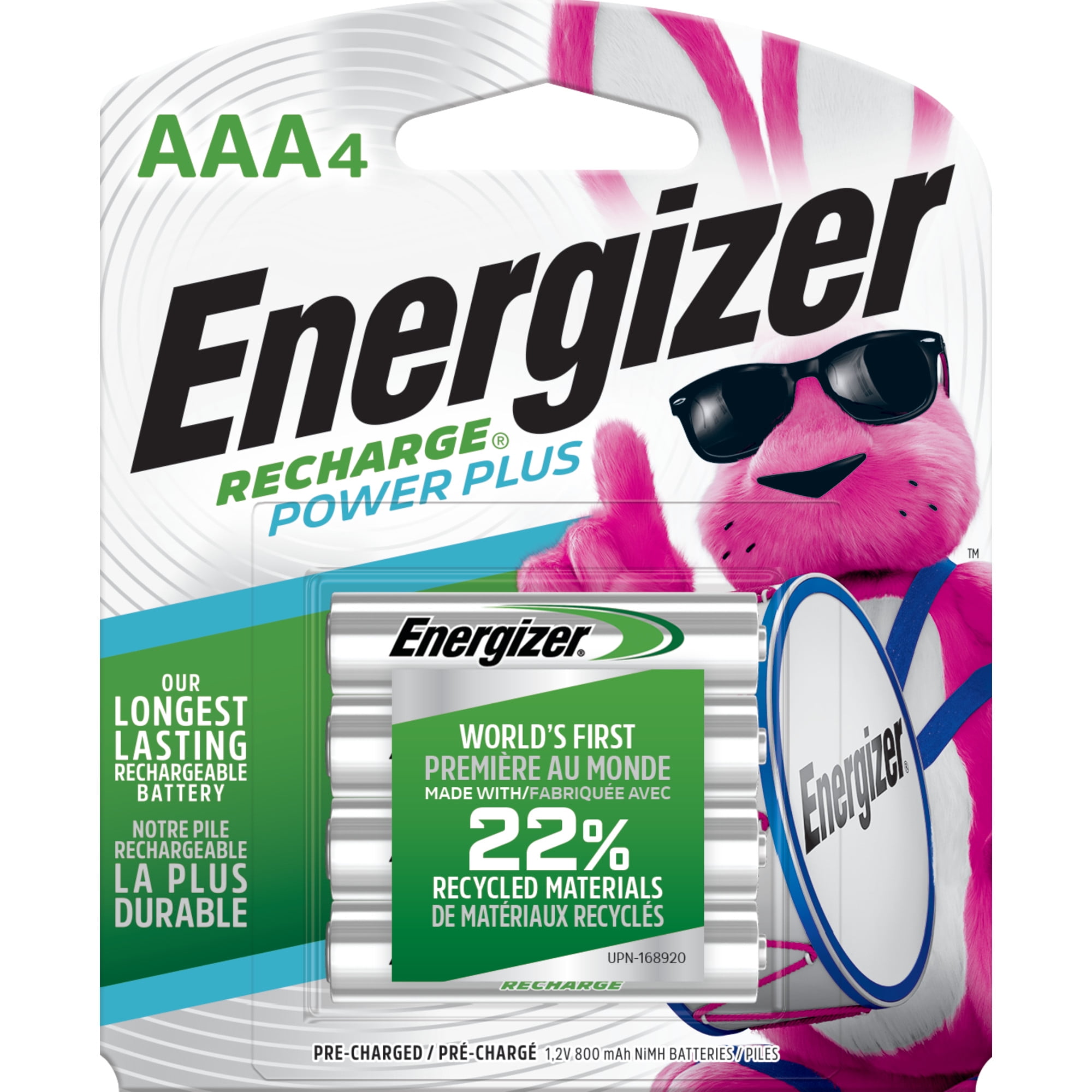 Energizer Rechargeable AAA Batteries (4 Pack) Long-Lasting NiMH Triple A Batteries dkyqs