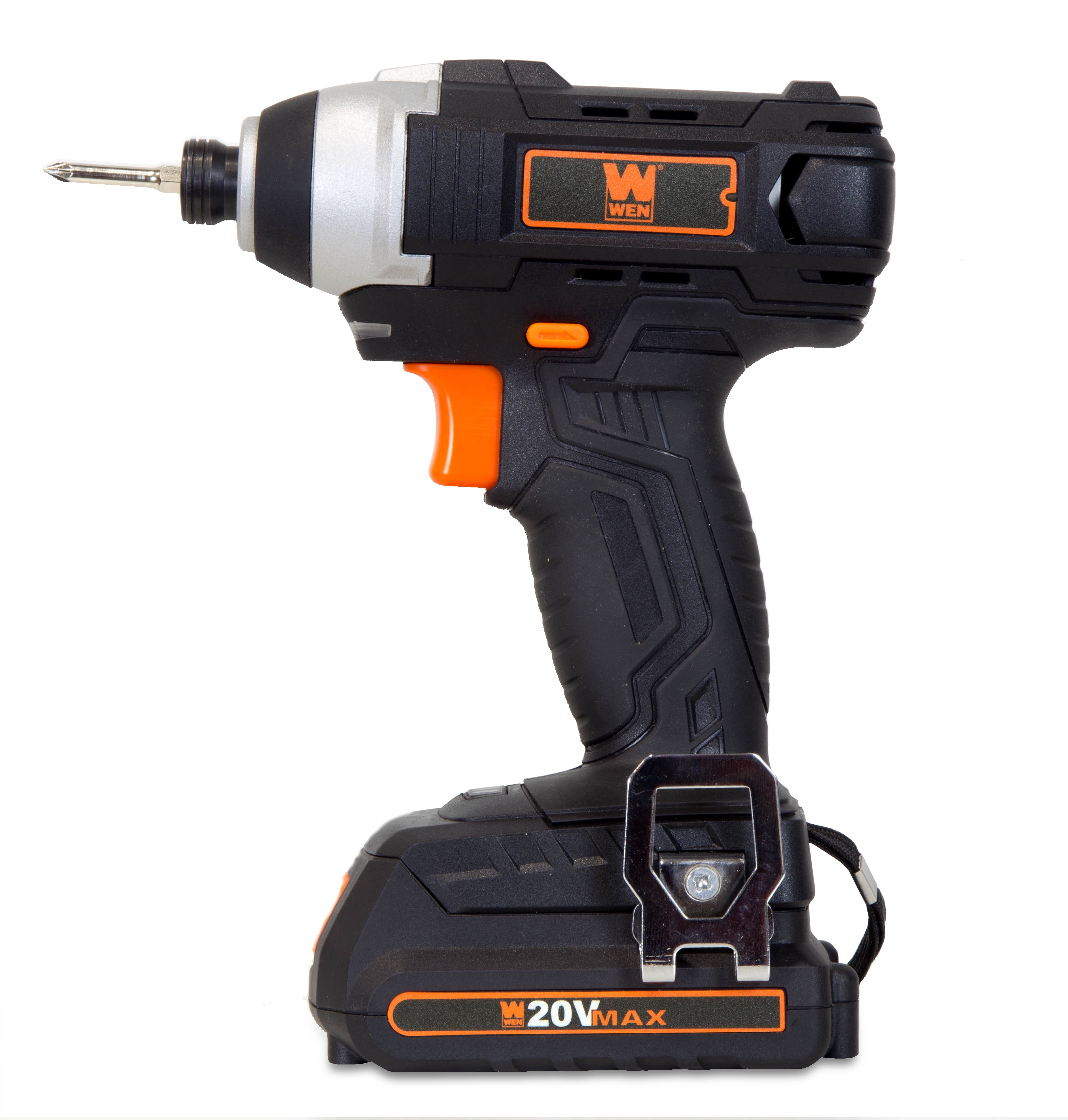 WEN 20-Volt MAX Cordless Impact Driver Kit with Battery, Charger, and Carrying Bag (1/4 in) ks4ot