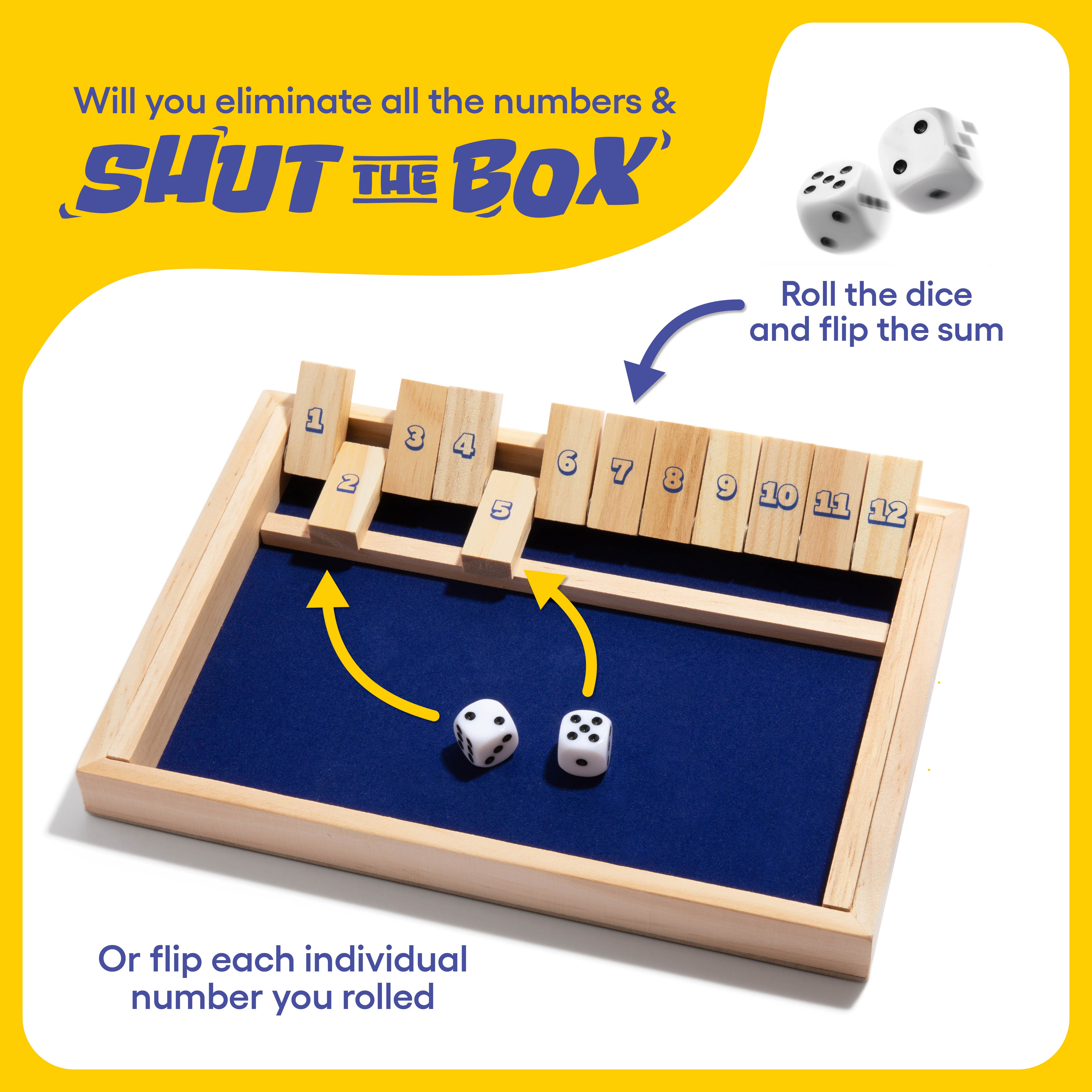 What Do You Meme? Shut The Box Strategy Board Game (Wooden Game Set) 8kg57