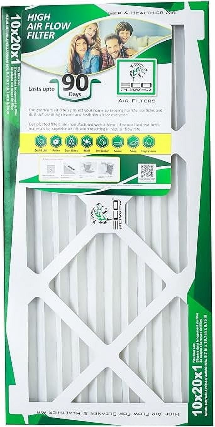 SendBliss MERV 10 Pleated Air Filter for HVAC AC Furnace (10x20x1 in, 2-Pack) aevg7