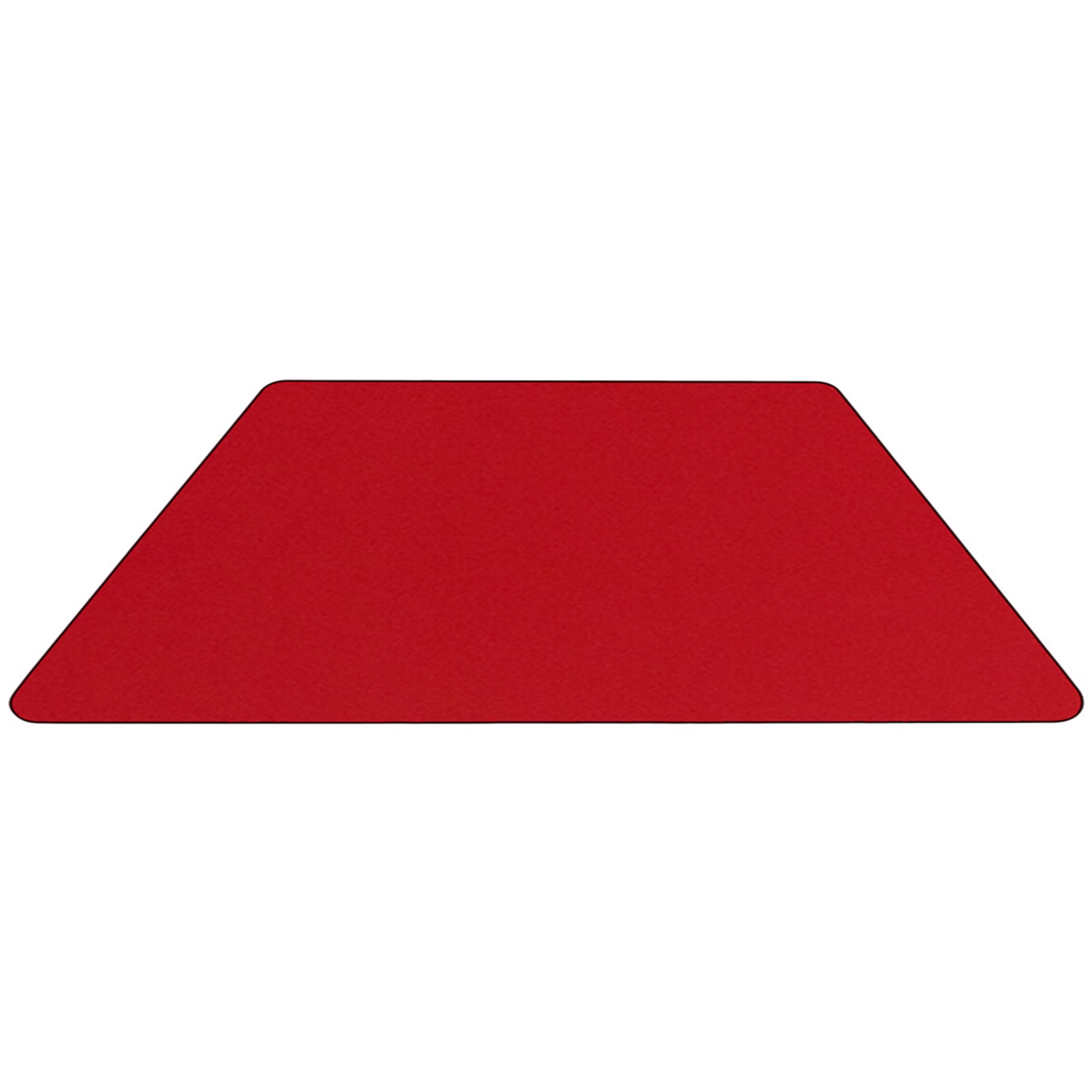 Flash Furniture Wren Trapezoid Activity Table, Height Adjustable Classroom Desk (Red, 22.5 in W x 45 in L) 78nyy
