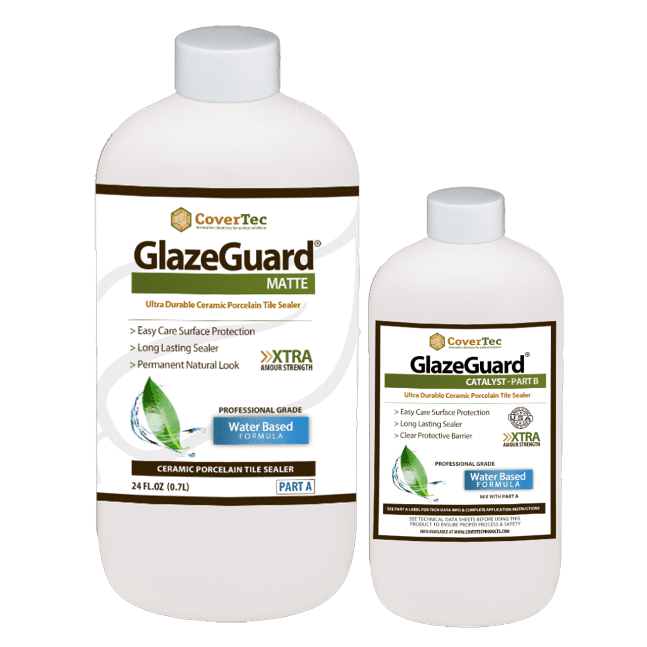 CoverTec GlazeGuard Matte Ceramic & Porcelain Tile Sealer (Clear, 36 oz) oae6m