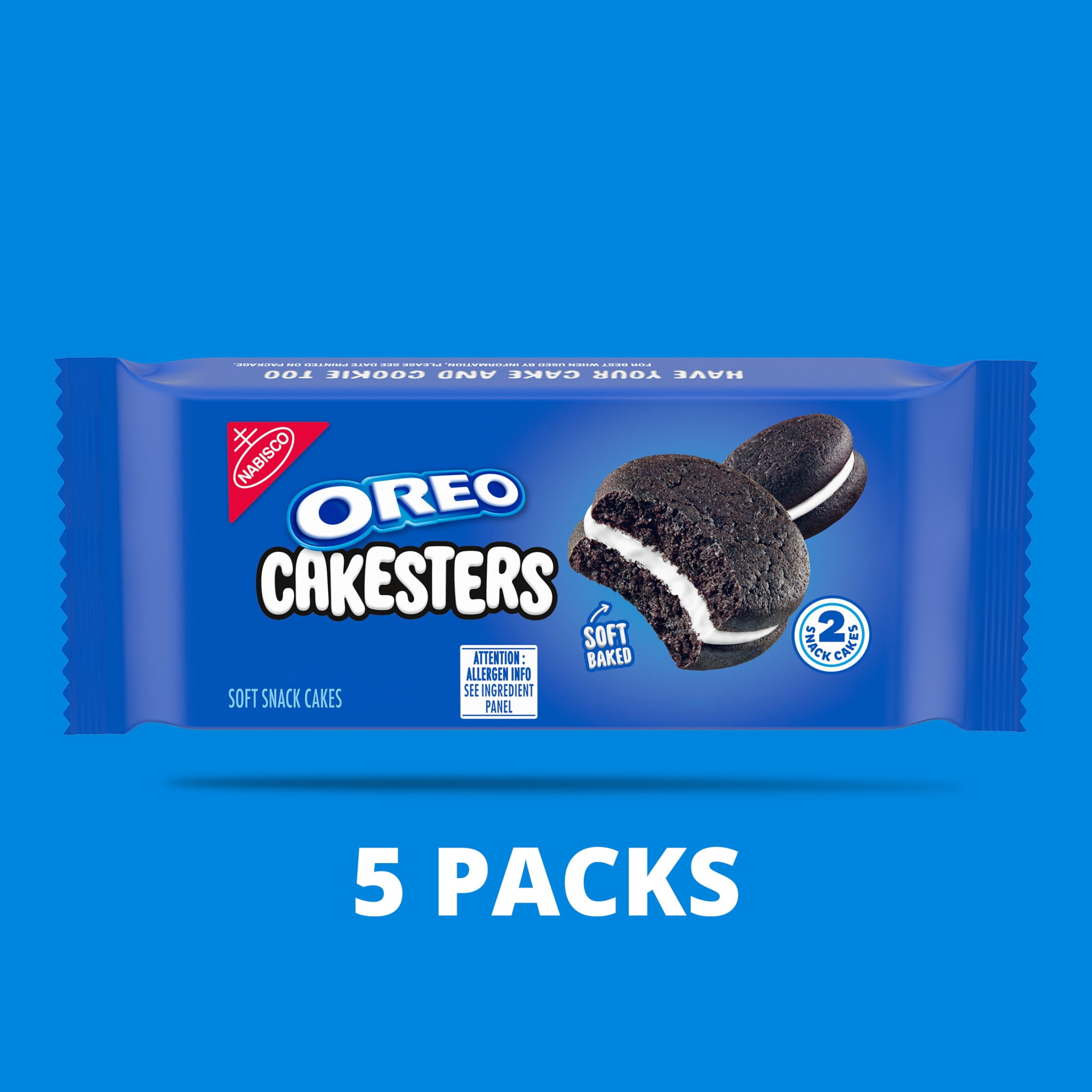 OREO Cakesters Soft Snack Cakes, Chocolate Sandwich Cookie Flavor, (6 Pack, 10.1 oz Total) bo281