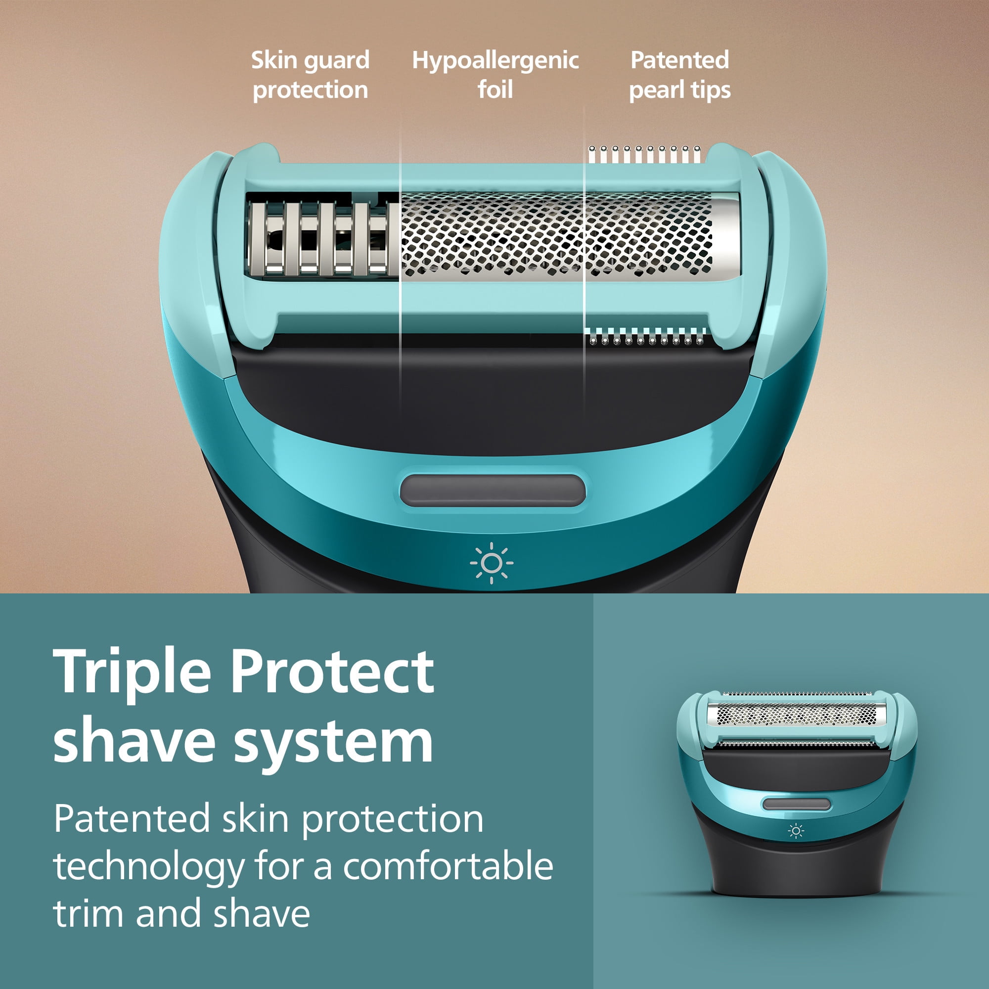 Philips Norelco Body Groomer 9000 Series, Full Body Hair Trimmer and Intimate Shaver System with UV Sanitizer and Back Attachment (Black, 11 Length Settings) szom3