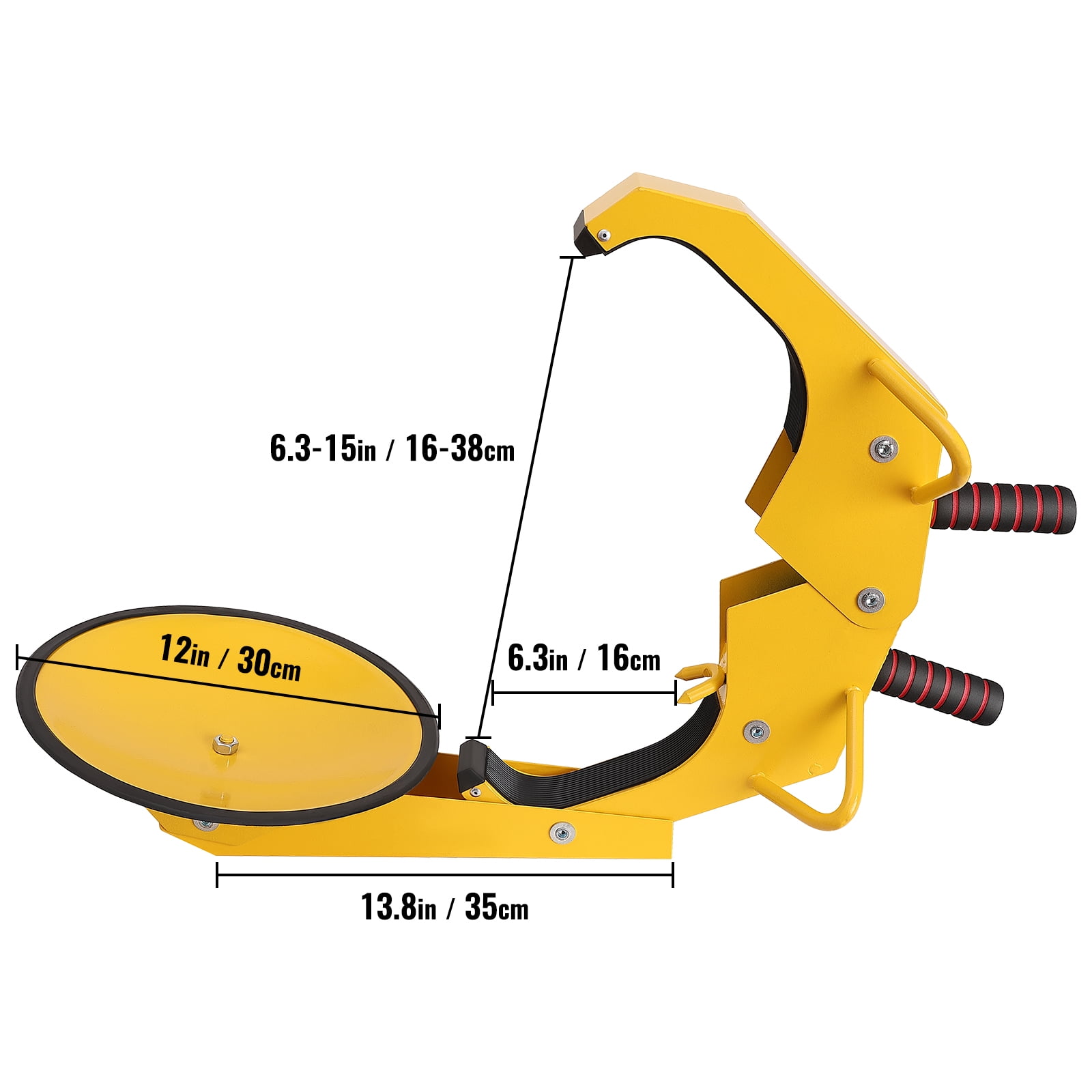 SKYSHALO Anti-Theft Wheel Lock Clamp for Car and Truck (6.3 in to 15 in Tire Width) 03zkk