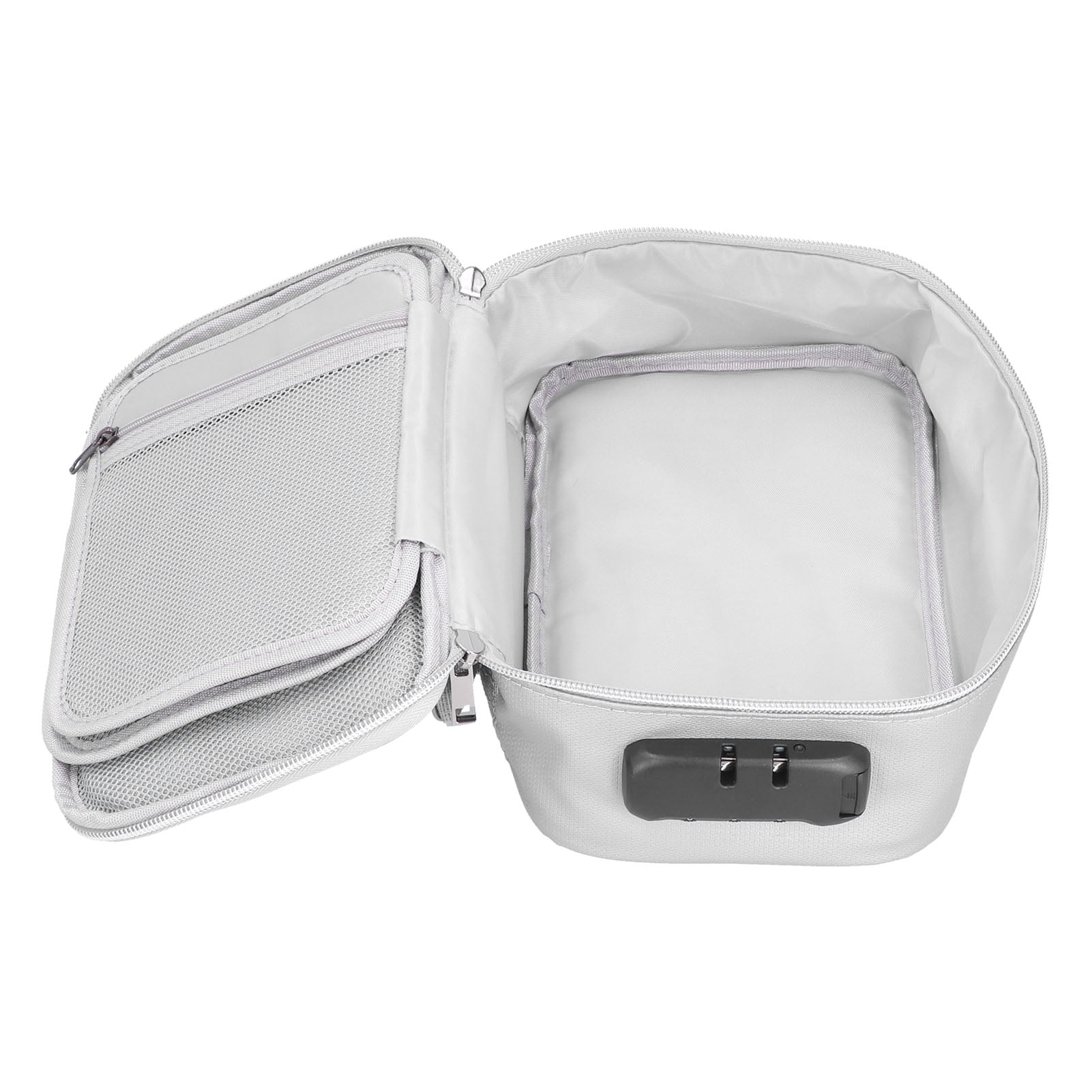 LYUMO Fireproof Document Storage Bag, Waterproof Zippered Security Pouch for Home Office and Travel (Silver, 9.4 x 5.5 x 2.8 in) l1l9i