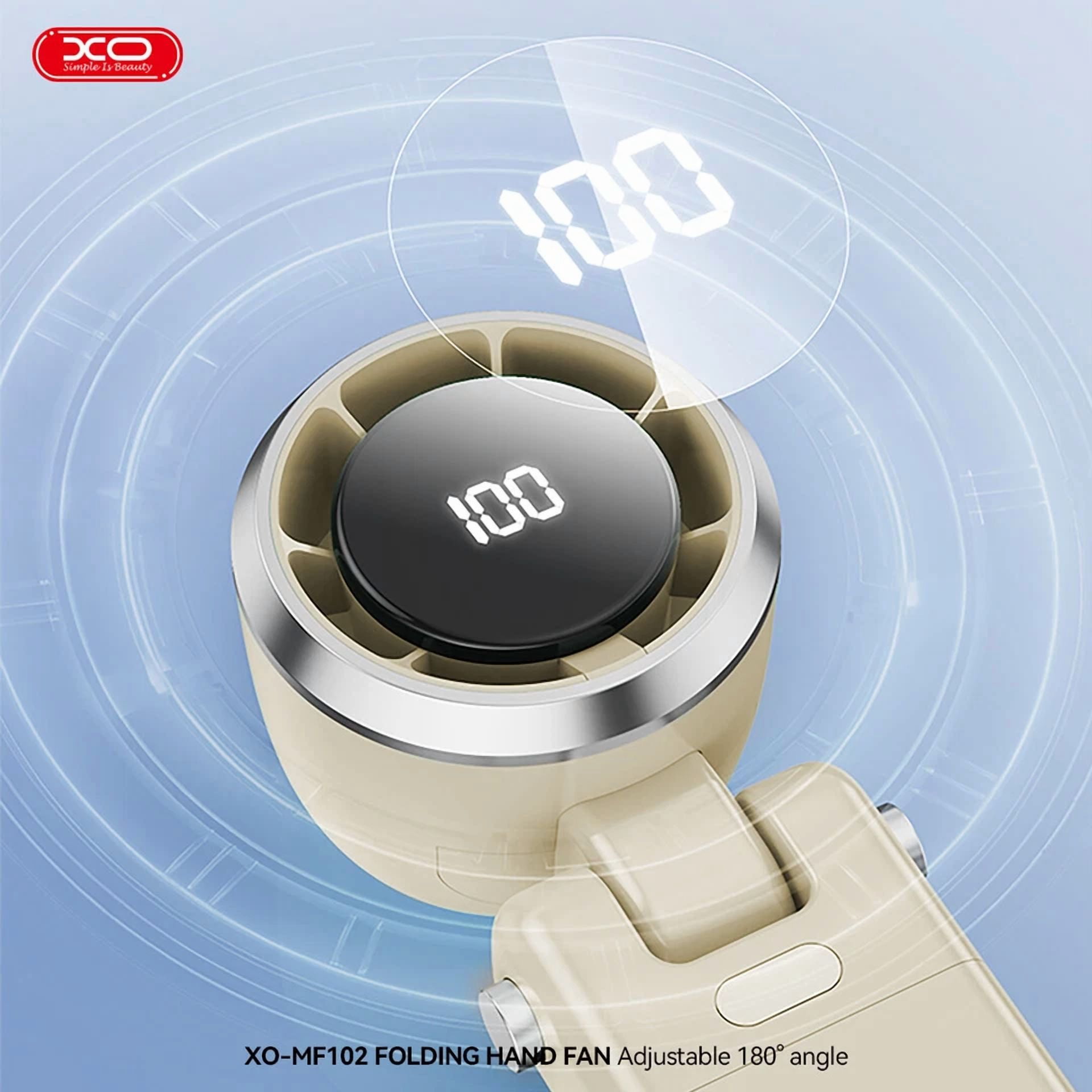 VAULT Portable Handheld Fan with LED Display (5-Speed, Foldable, 4000mAh) i42b0