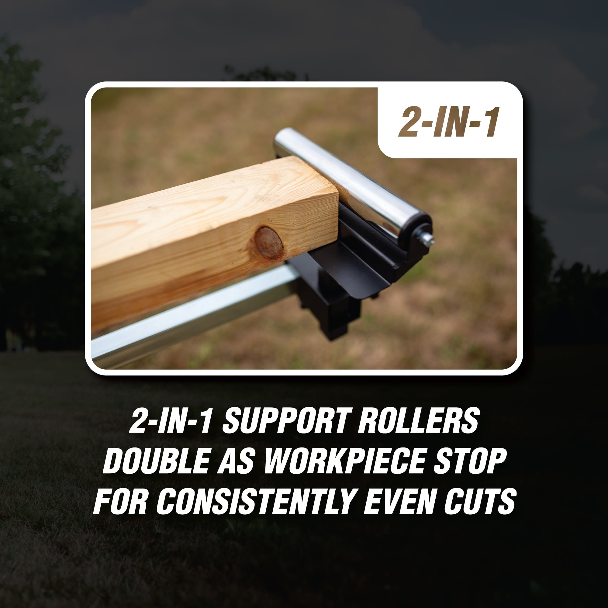 WEN Miter Saw Stand with Quick-Release Brackets and Adjustable Support Arms (750 lb Capacity) 2g5kf
