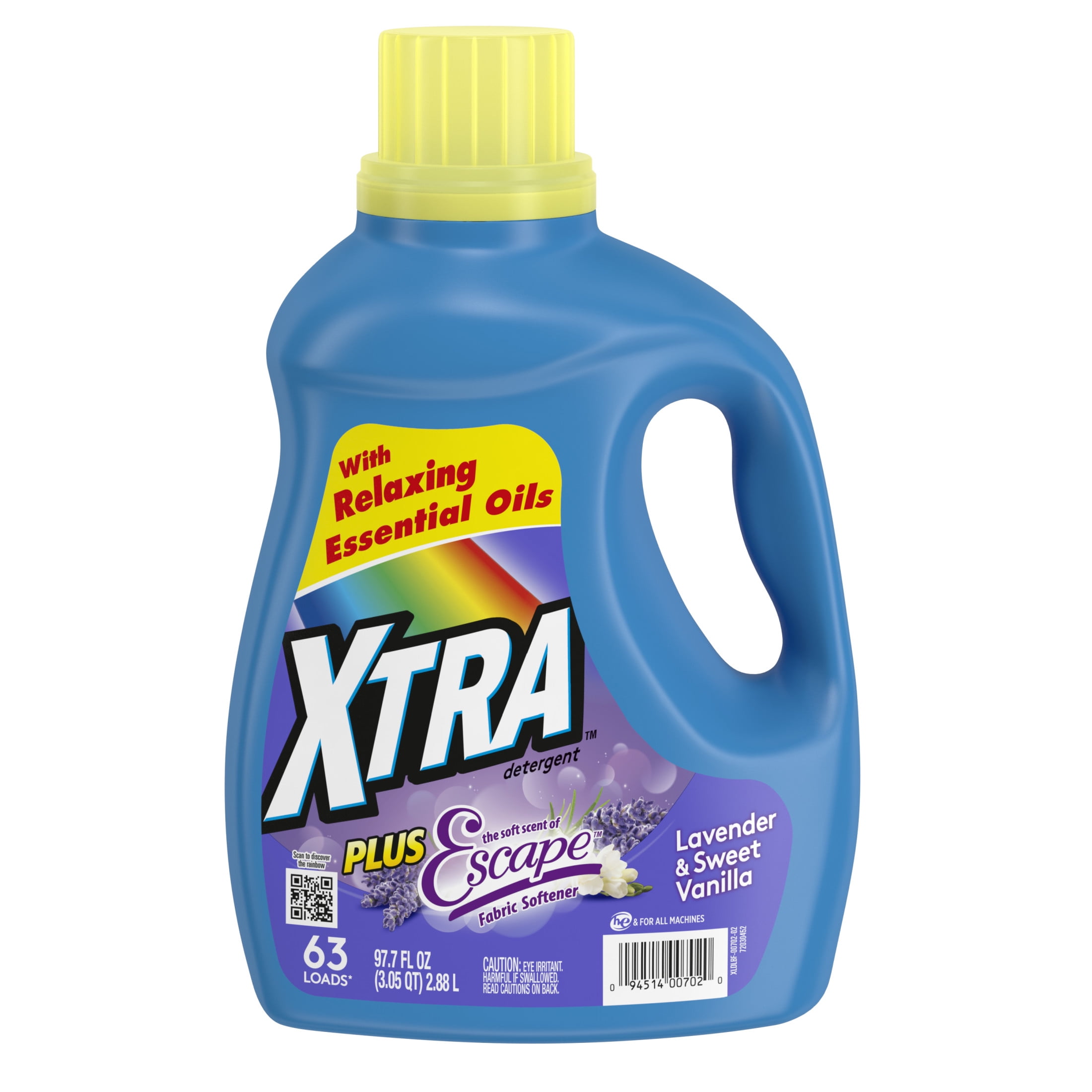 Xtra Plus Scent of Escape Liquid Laundry Detergent, Lavender & Sweet Vanilla (97.7 fl oz) essyd