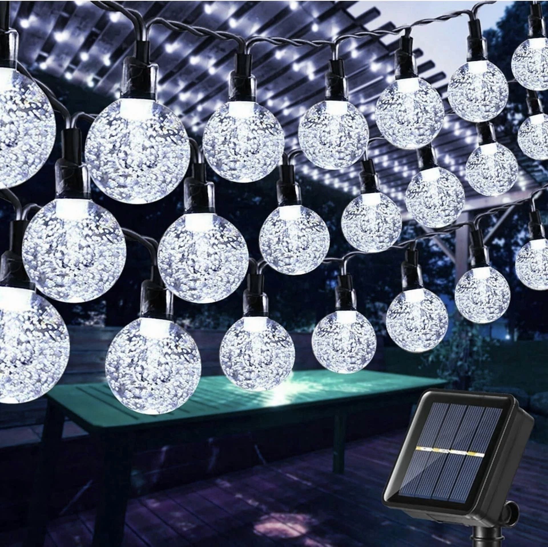 Purely Elizabeth Solar 30 LED String Lights Waterproof Outdoor Decor (Warm White, 15 ft) a84iq