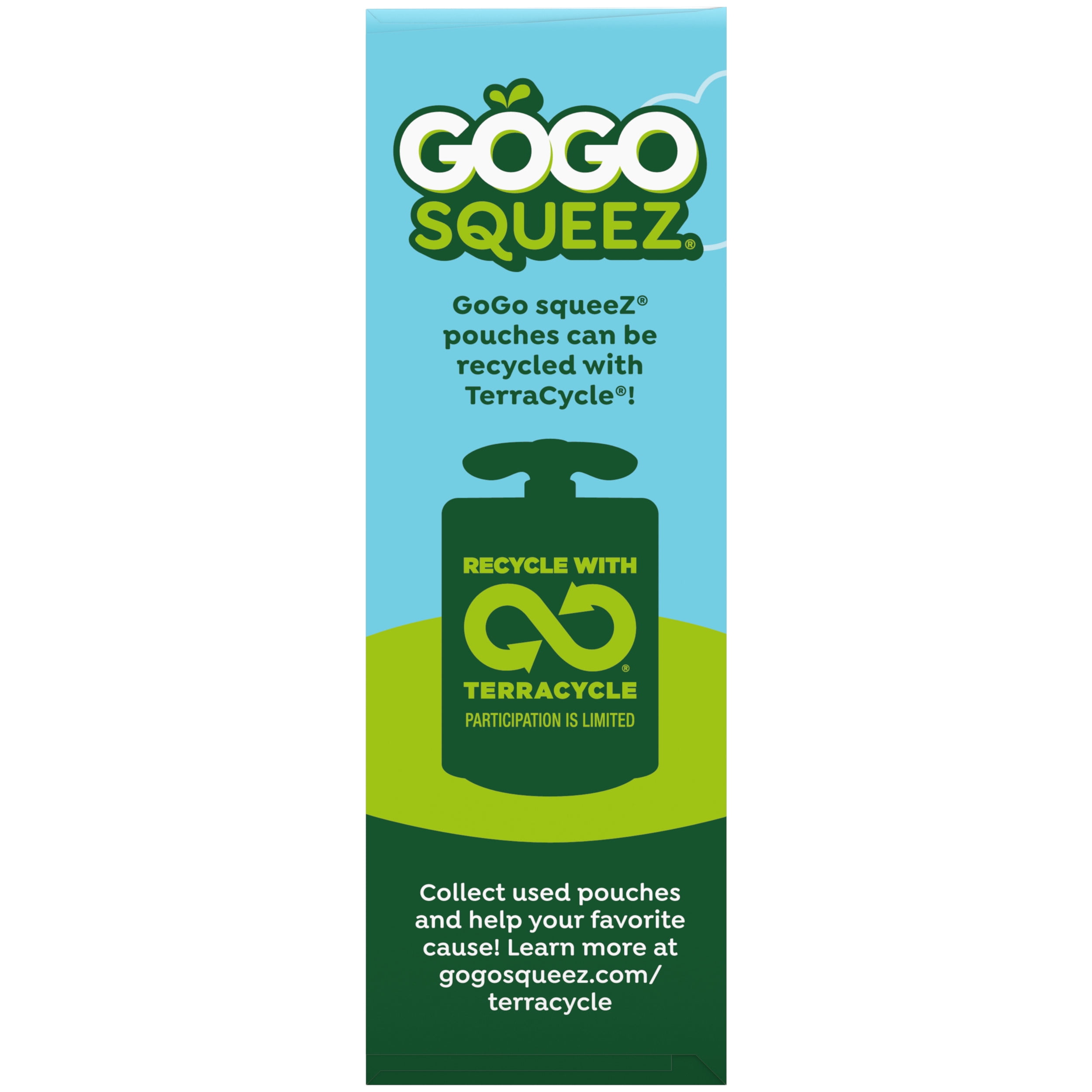 GoGo squeeZ Fruit Puree Applesauce Pouches, No Sugar Added, Healthy Snack (Apple, 4 Pack, 3.2 oz) x6263