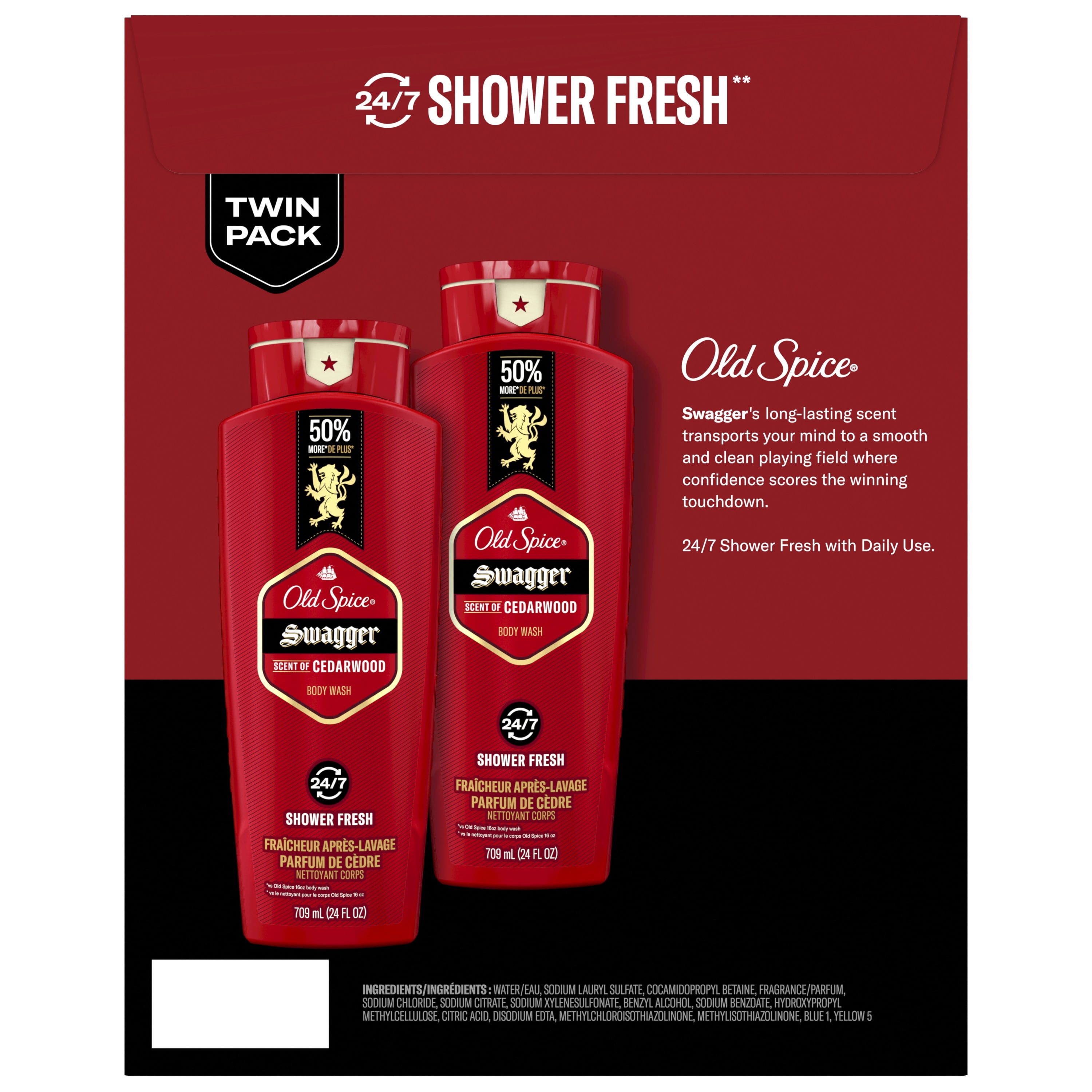 Old Spice Red Collection Swagger Scent Men's Body Wash (Red, 48 fl oz) b2cs8