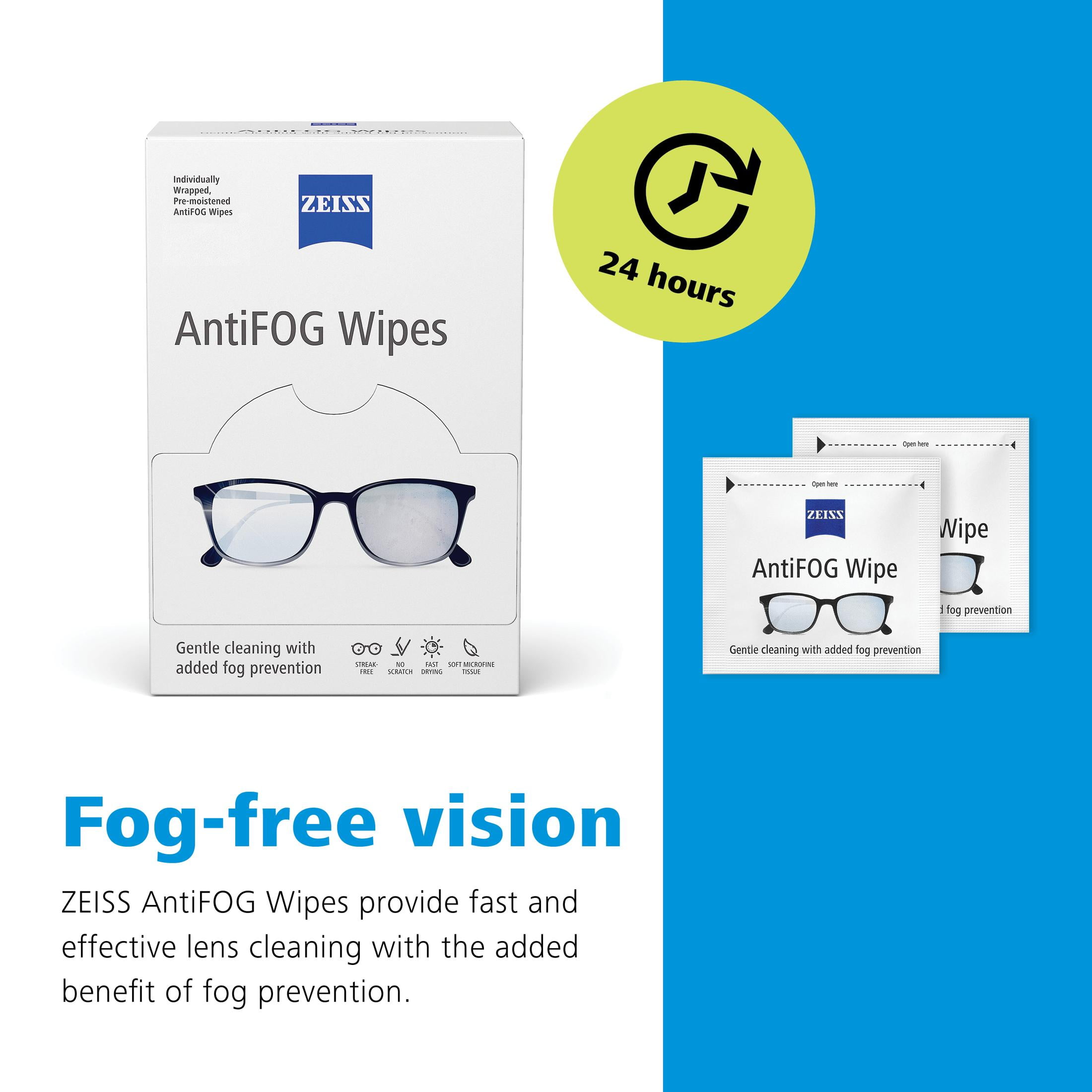 ZEISS Anti-Fog Lens Cleaner Wipes for Eyeglasses and Optical Surfaces (30 Count) ndotg