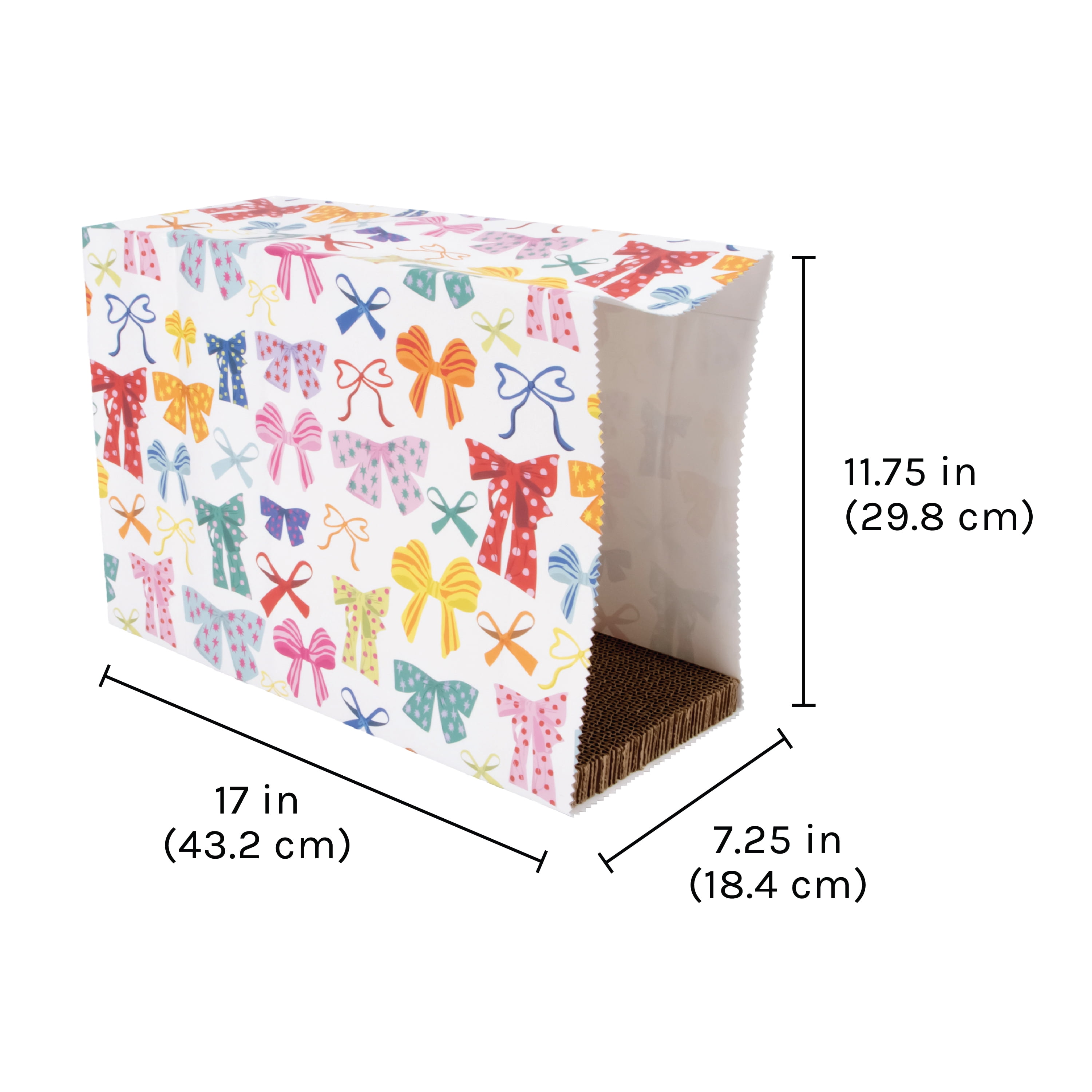 Kitty City Christmas Bows Cat Scratching Pad and Hideaway Paper Bag (Multicolored, One Size) zlc92