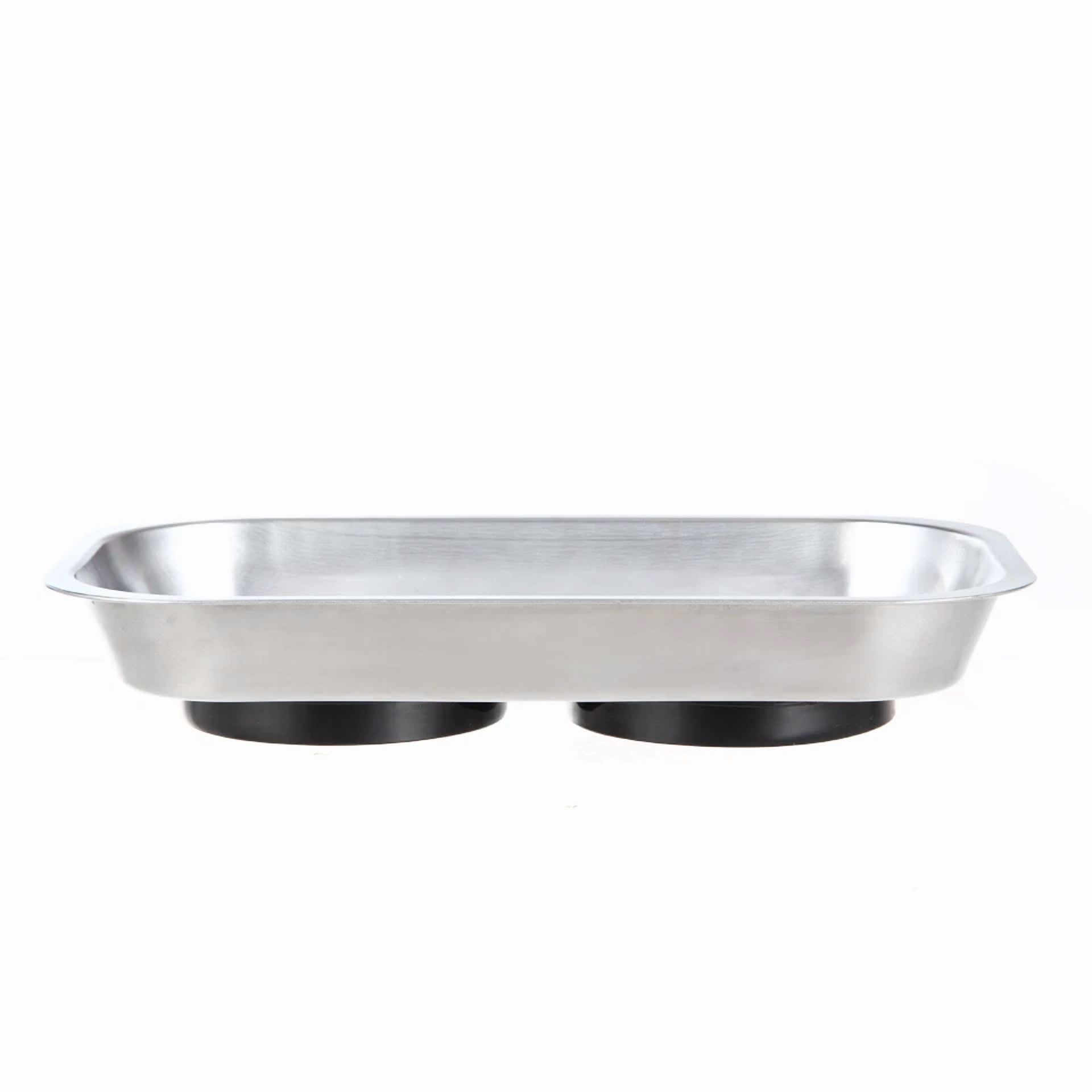 KLYNE Magnetic Parts Tray, Stainless Steel Tool Organizer for Hardware and Fasteners (9.5 in x 5.5 in) pqqlh