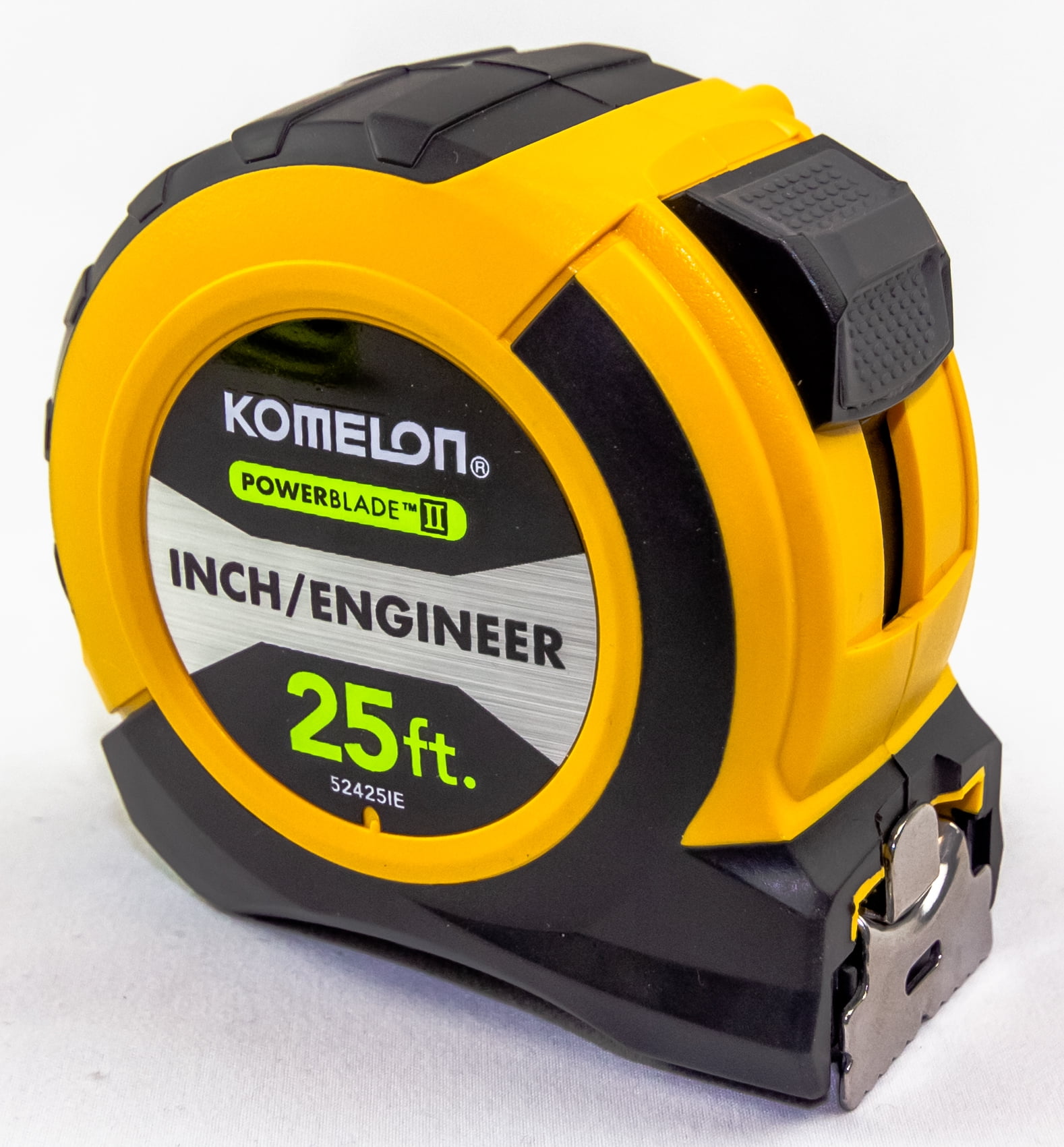 Komelon Powerblade II Professional Tape Measure (Heavy-duty, High-visibility) (Black, 25 ft) 9wqtp
