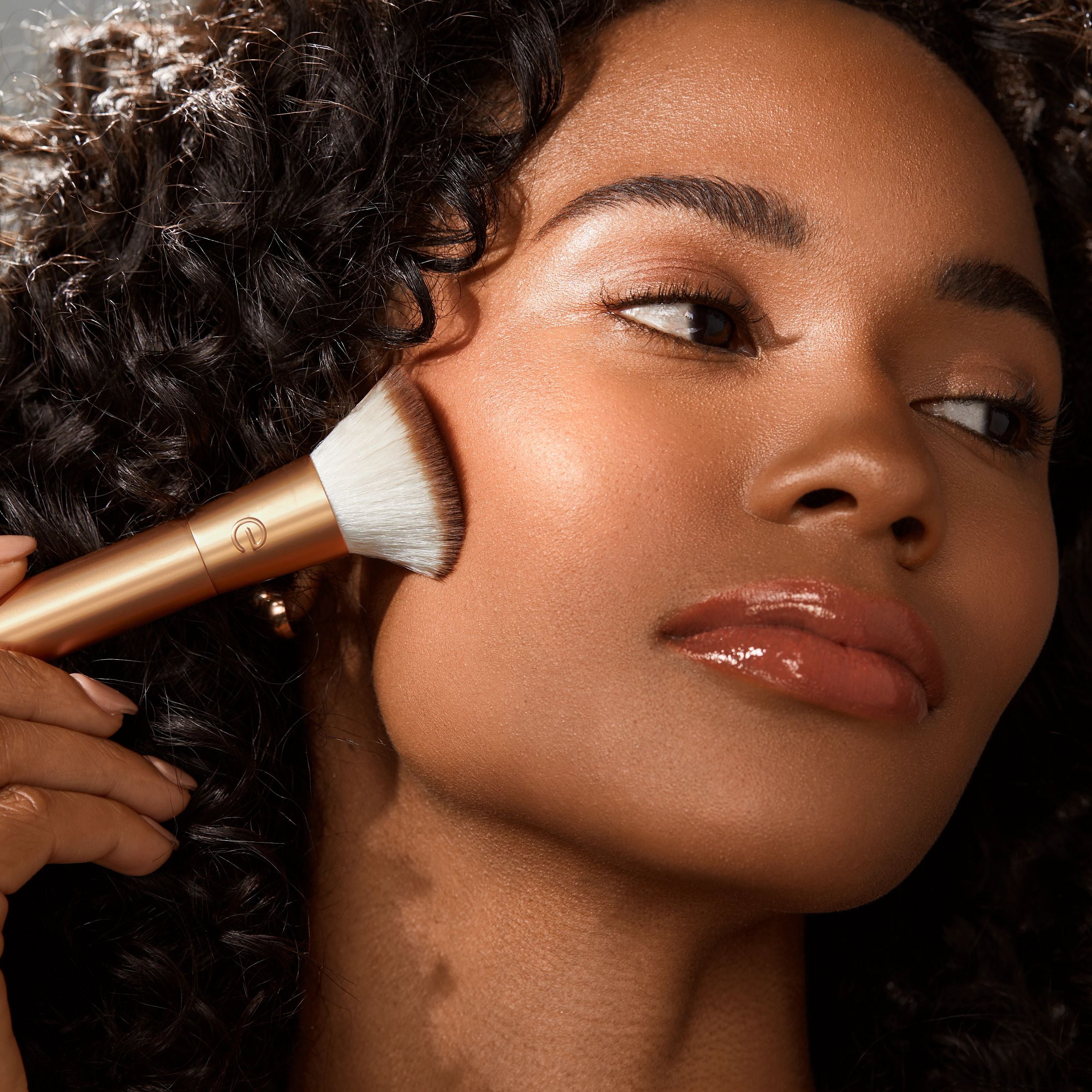 EcoTools Precious Metals Face Blend + Sculpt Kit, Professional Makeup Brush Set (Gold, 4 Piece Set) 6fmsw