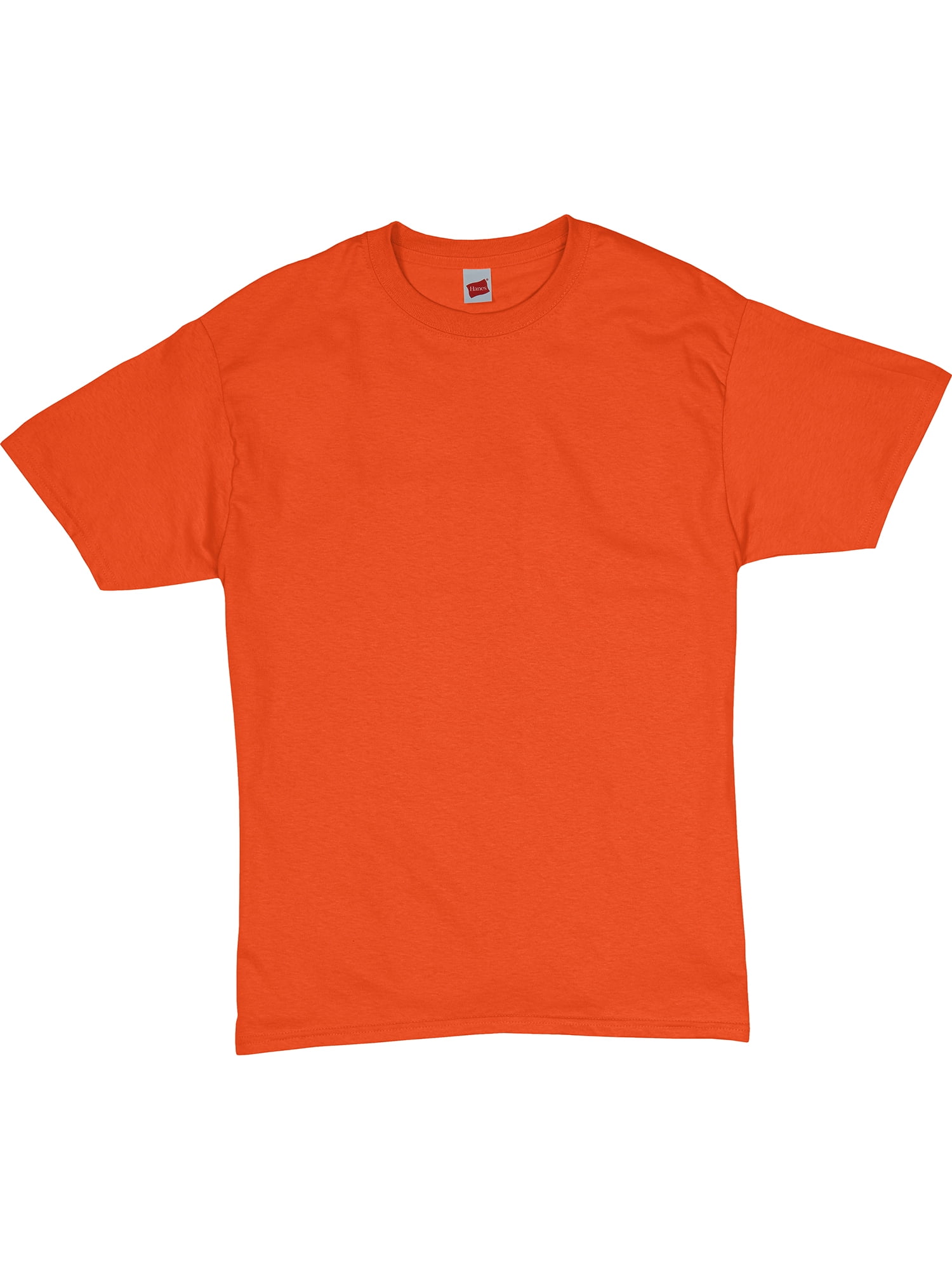 Hanes Essential-T Unisex Crew Neck Short Sleeve Cotton T-Shirt (Orange, XL) ur7di