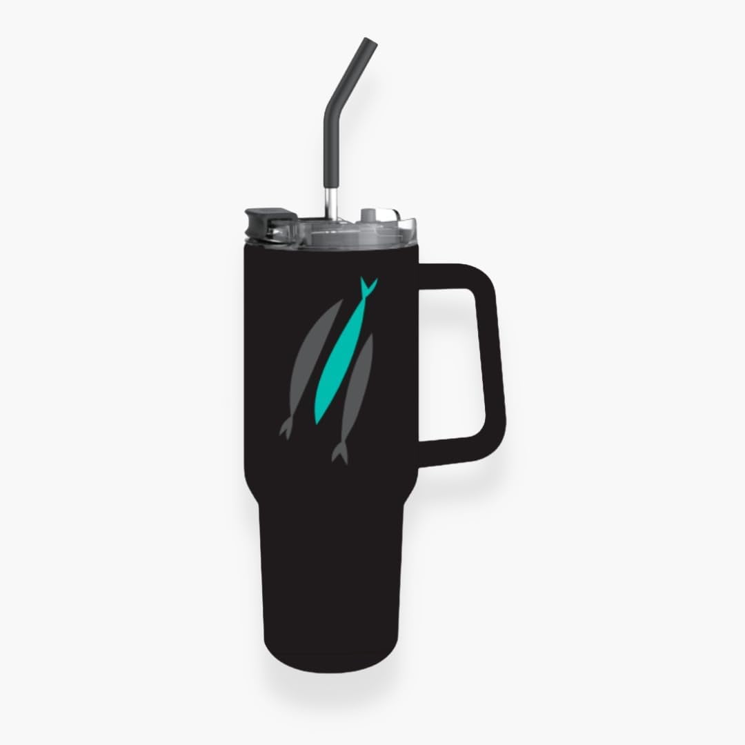 The Chosen 3 Fish Insulated Stainless Steel Tumbler (Black, 40 oz) j5aba