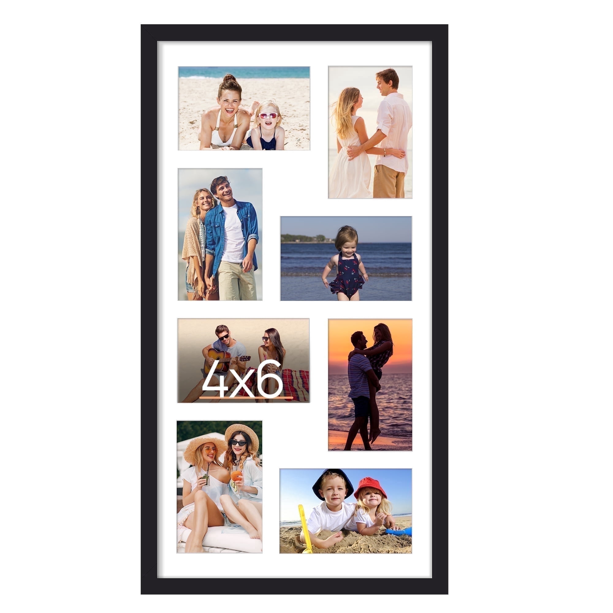 Sindcom Collage Picture Frame, Multi-Photo Display for Wall Decor (Black, 12x23 in) kfjsa