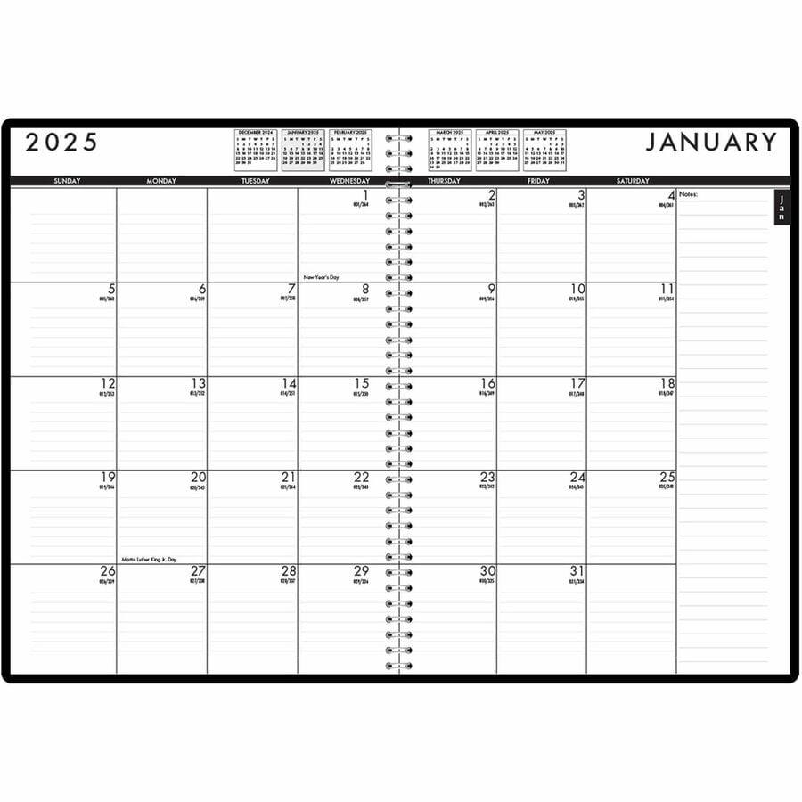 House of Doolittle 2026 Daily Appointment Book and Monthly Planner (Black, 10 in. x 7 in.) ezi13